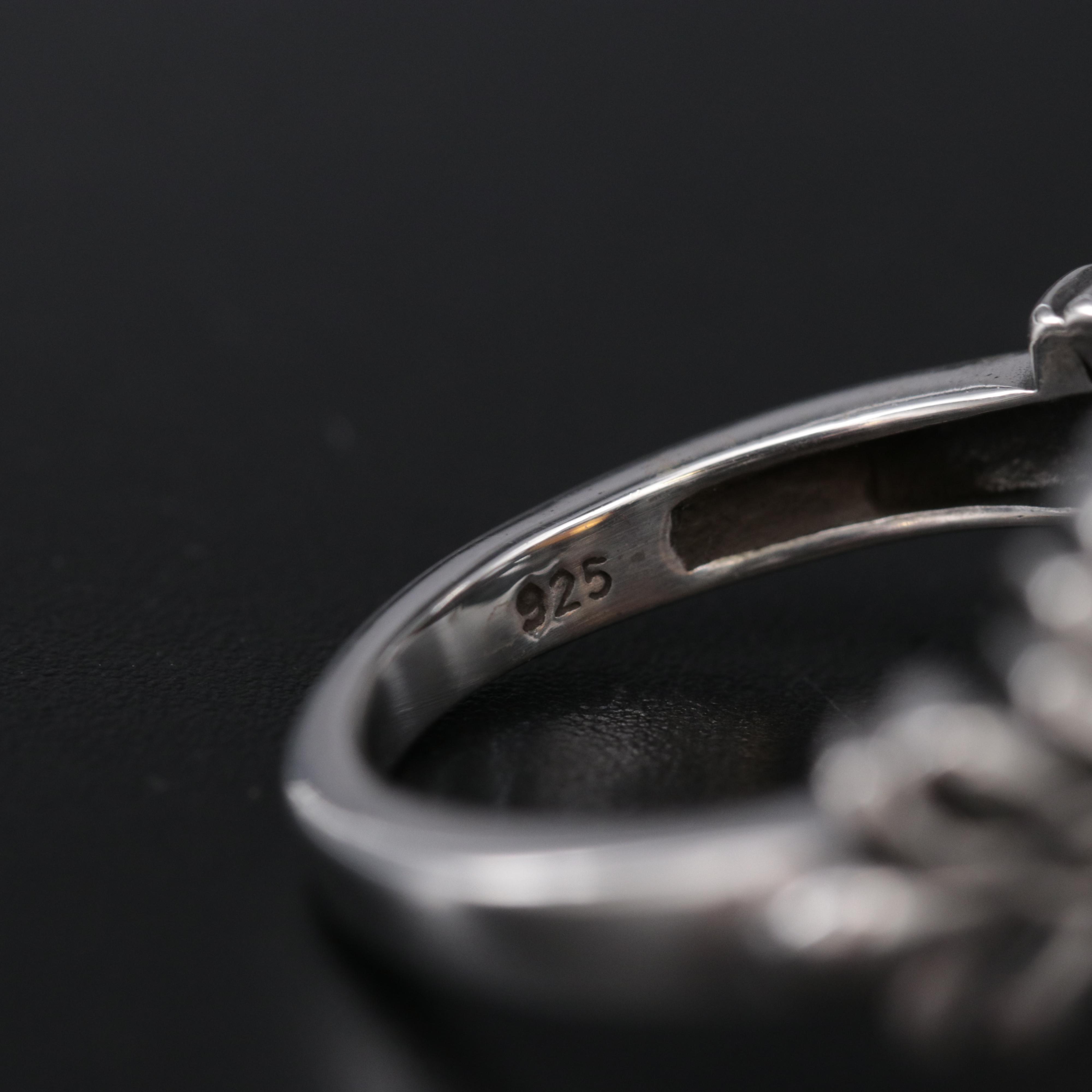 Sterling Silver Ring Including Gemstone