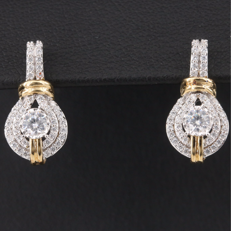 Sterling Cubic Zirconia Stud Earrings