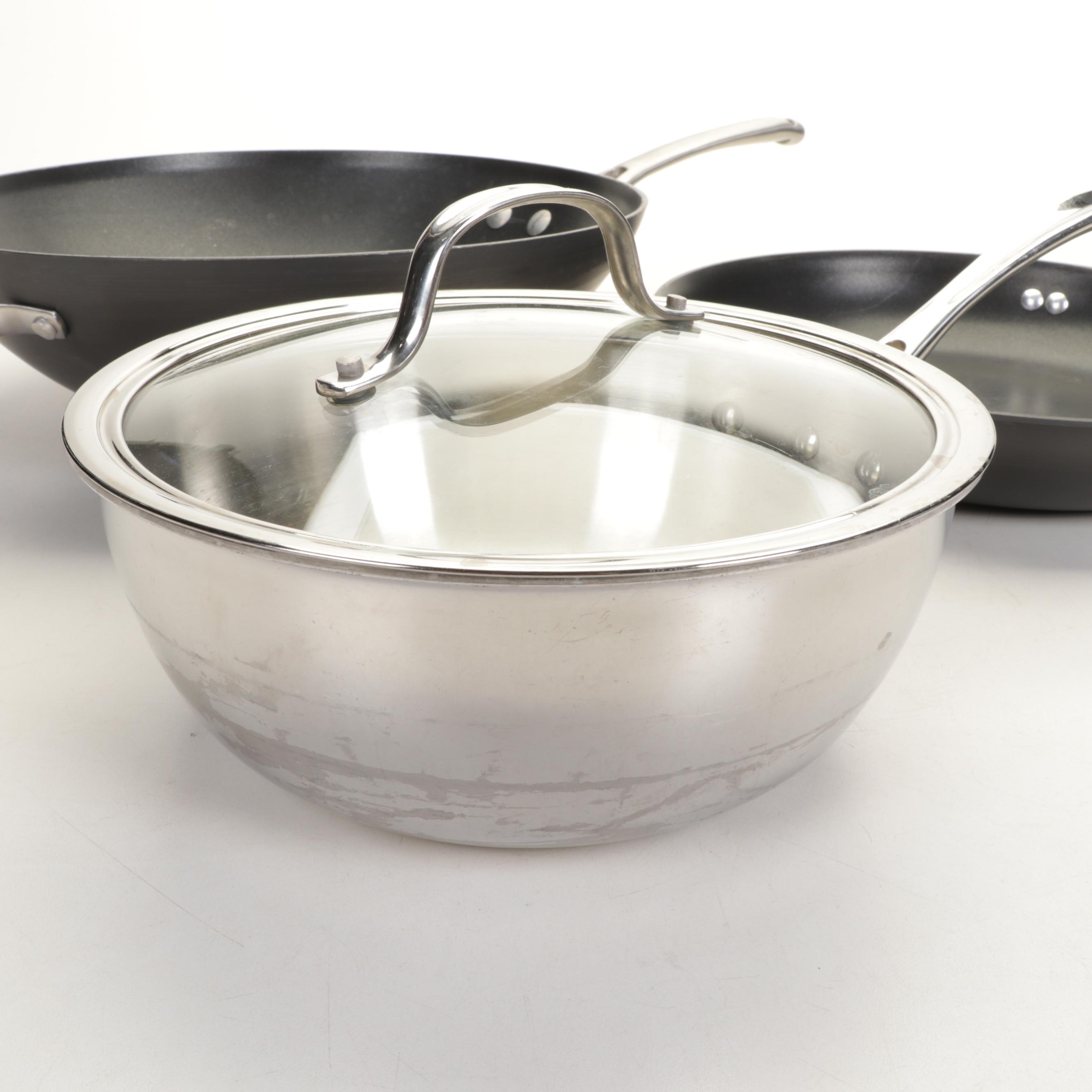 Calphalon Signature Non-Stick Skillet, Wok and Sauce Pan
