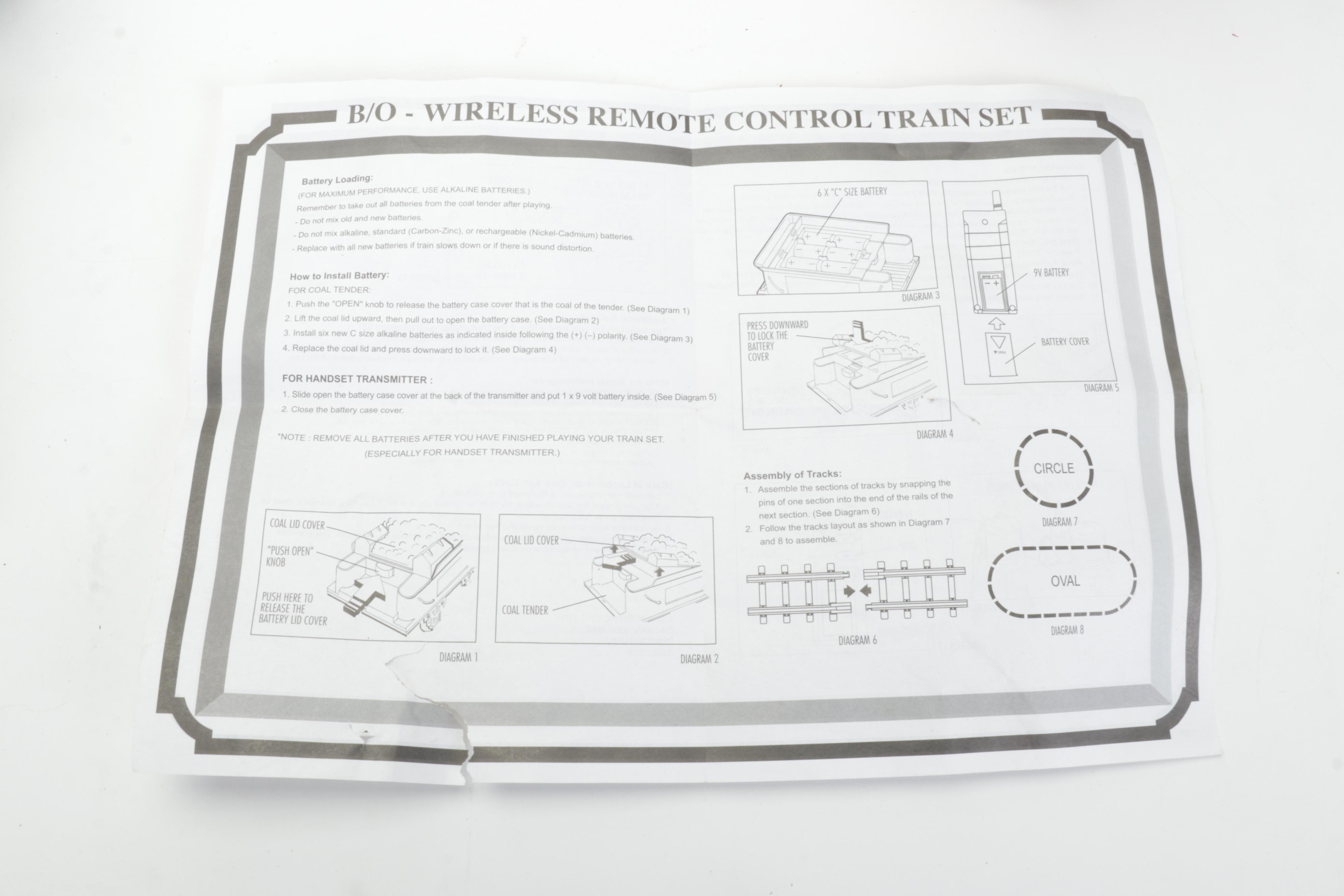 Scientific Toys Ltd. Wireless Remote Control Train Set, Late 20th Century