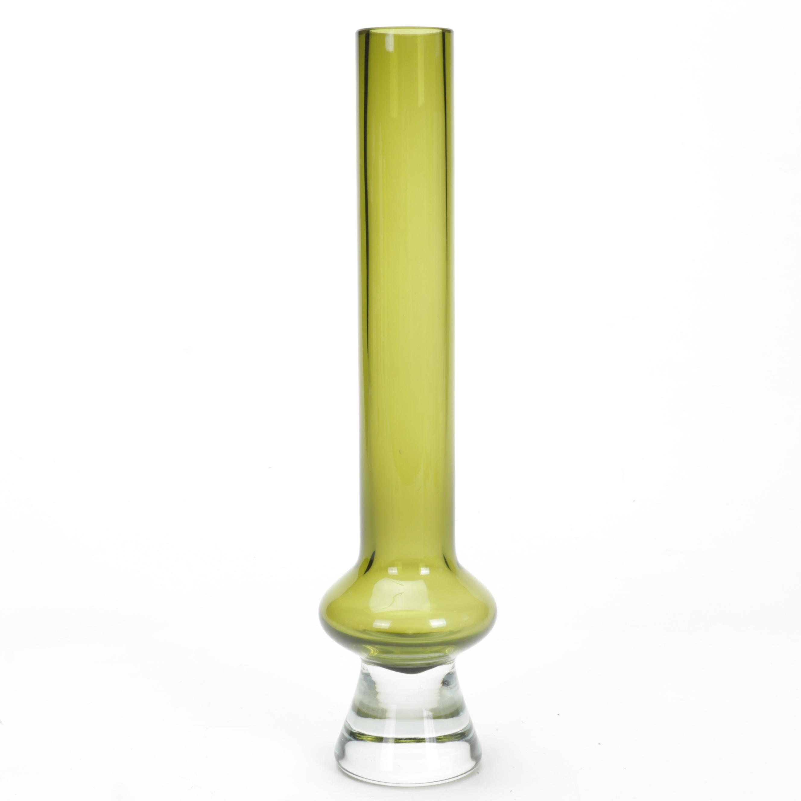 Marquis by Waterford and Other Green Crystal Vases