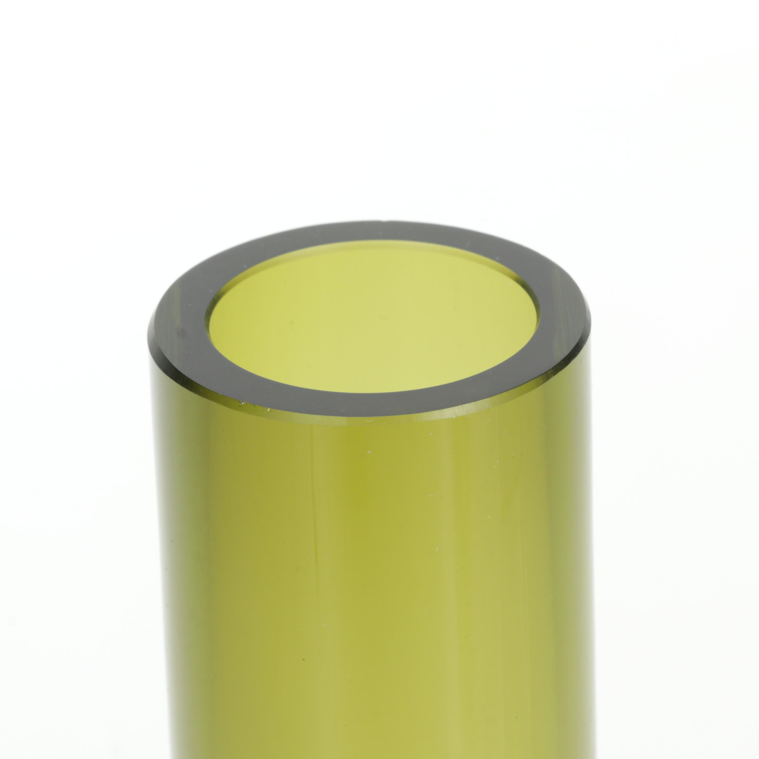 Marquis by Waterford and Other Green Crystal Vases