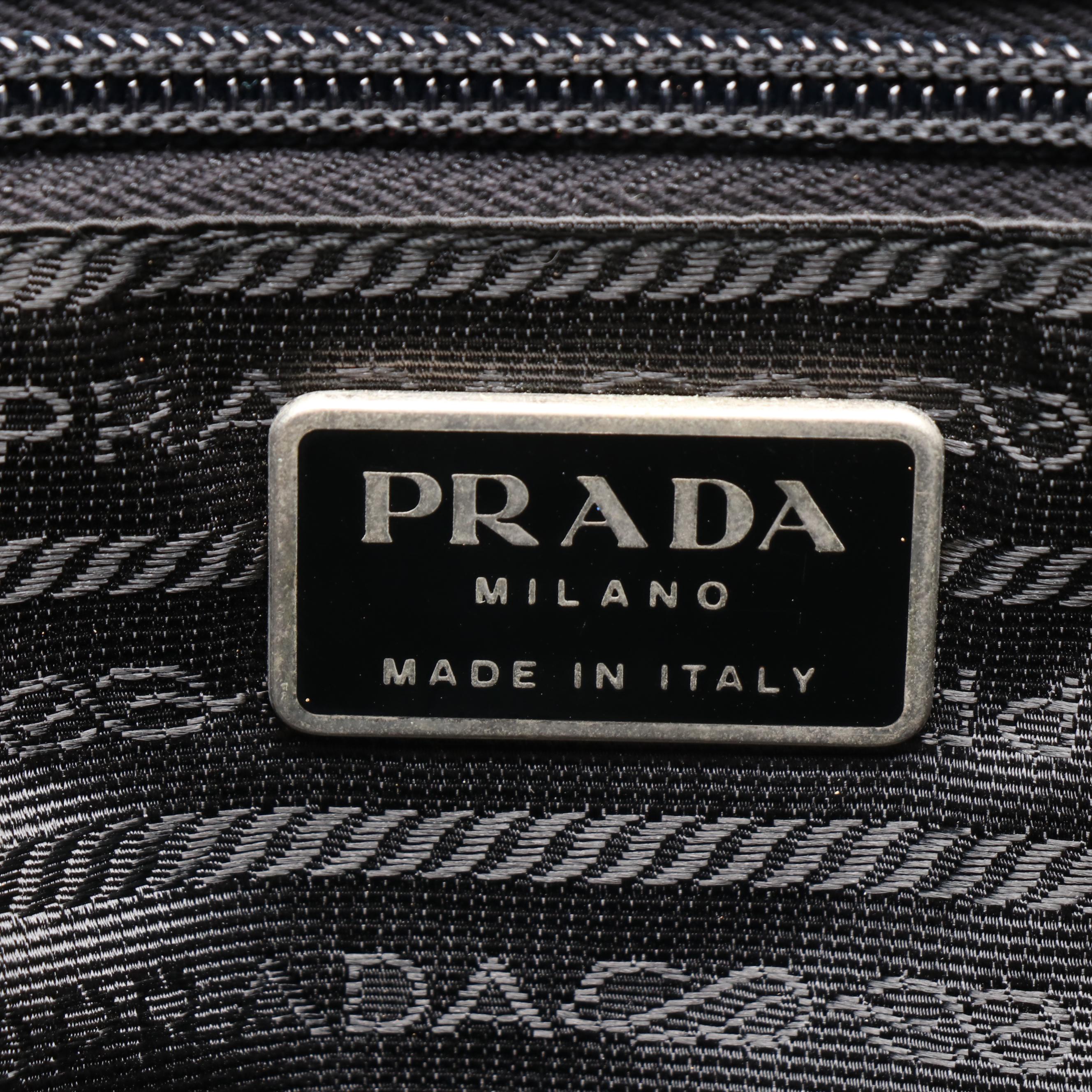 Prada Messenger Bag in Dark Blue Leather