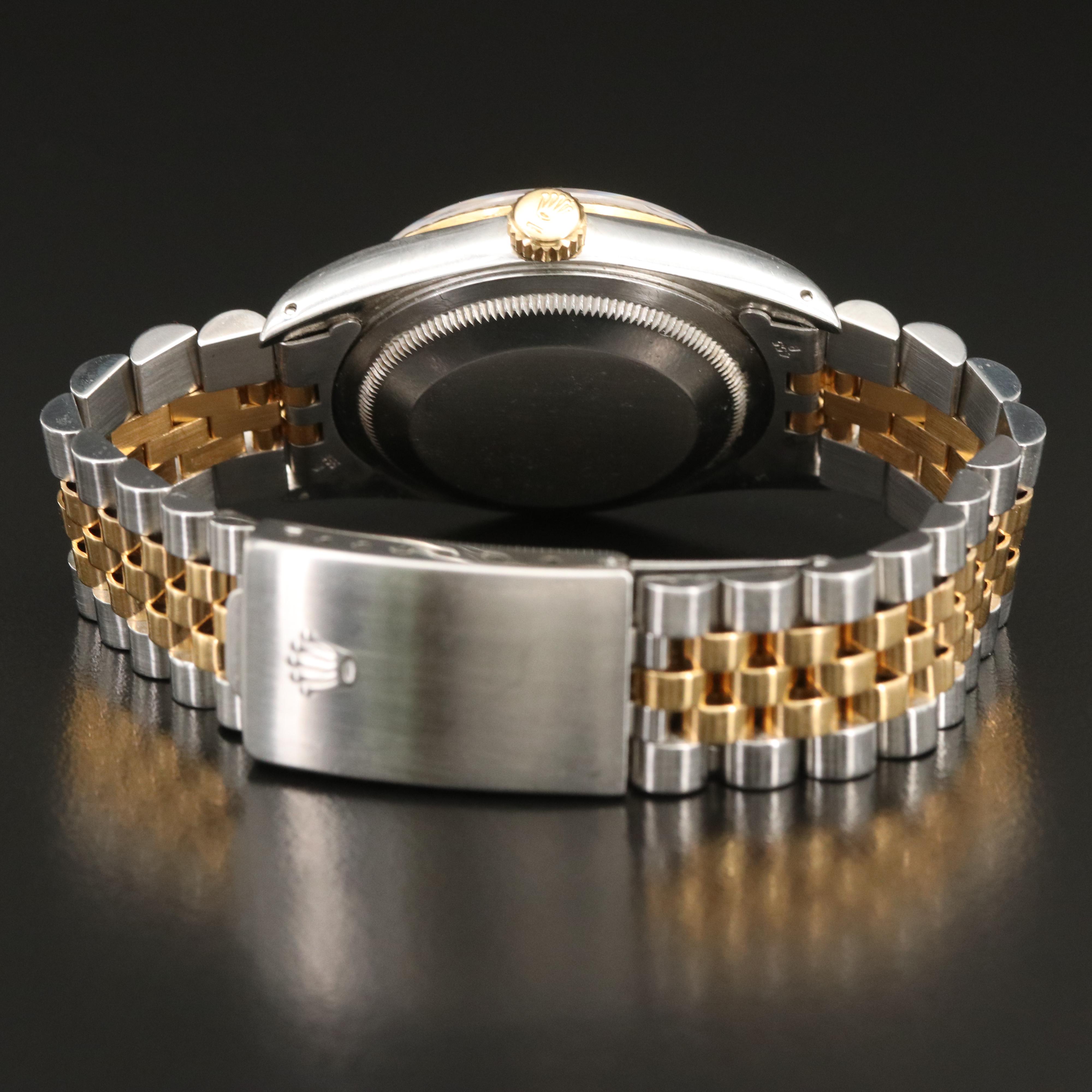 1988 Rolex Datejust Two Tone Mother-of-Pearl Diamond Dial Watch