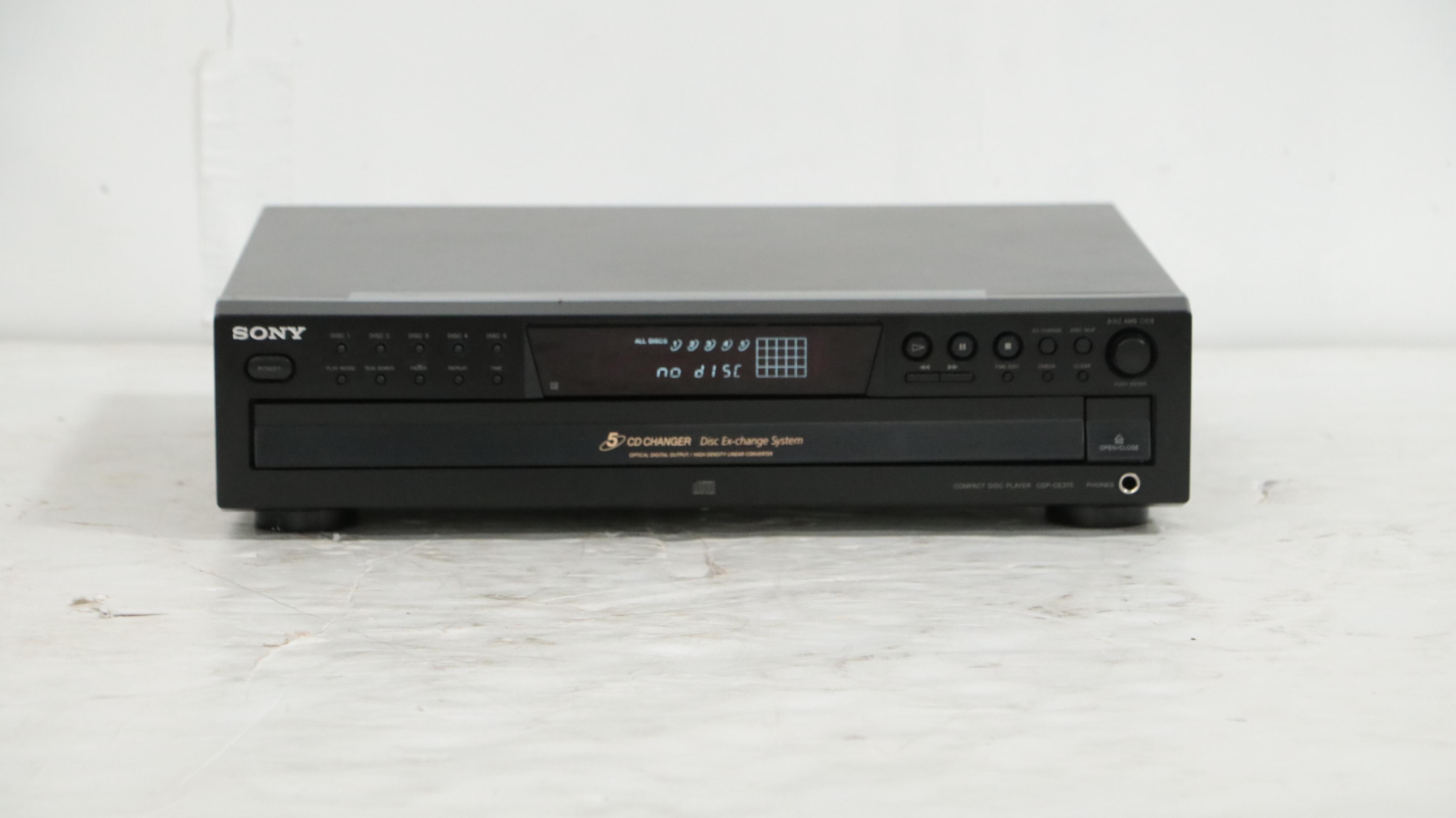 Sony CDP-CE375 CD Player, Cassette Deck, AM/FM Tuner and Stereo Amplifier