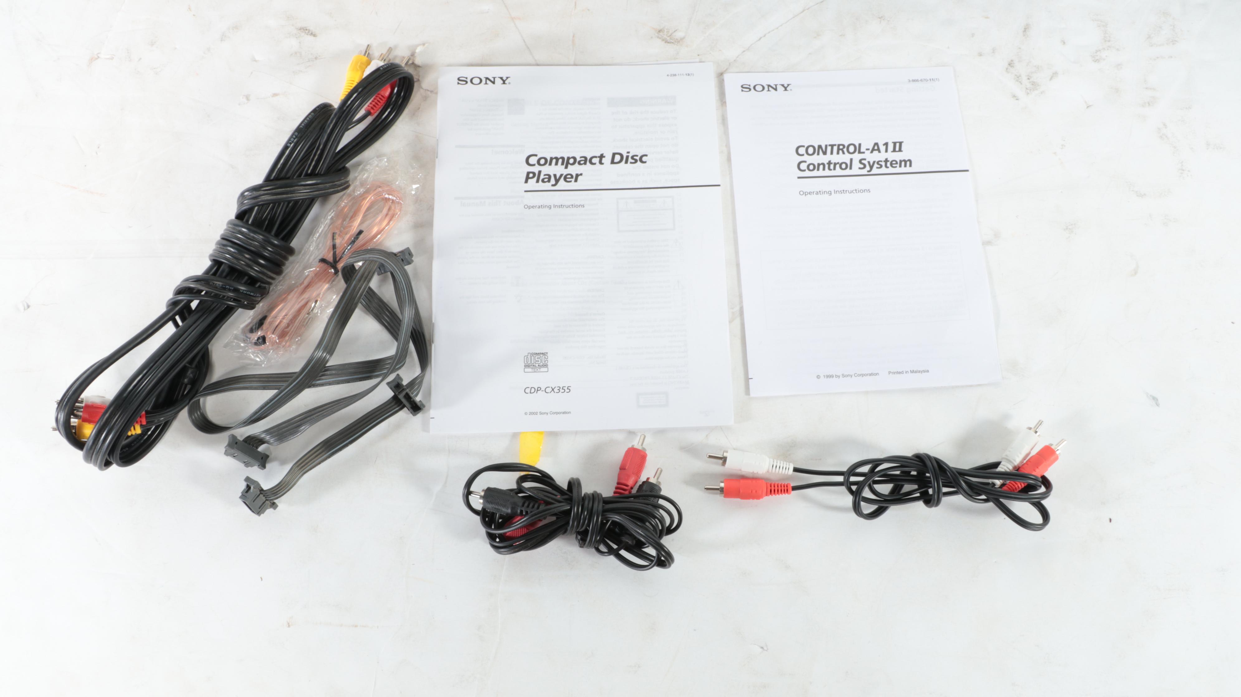 Sony CDP-CE375 CD Player, Cassette Deck, AM/FM Tuner and Stereo Amplifier