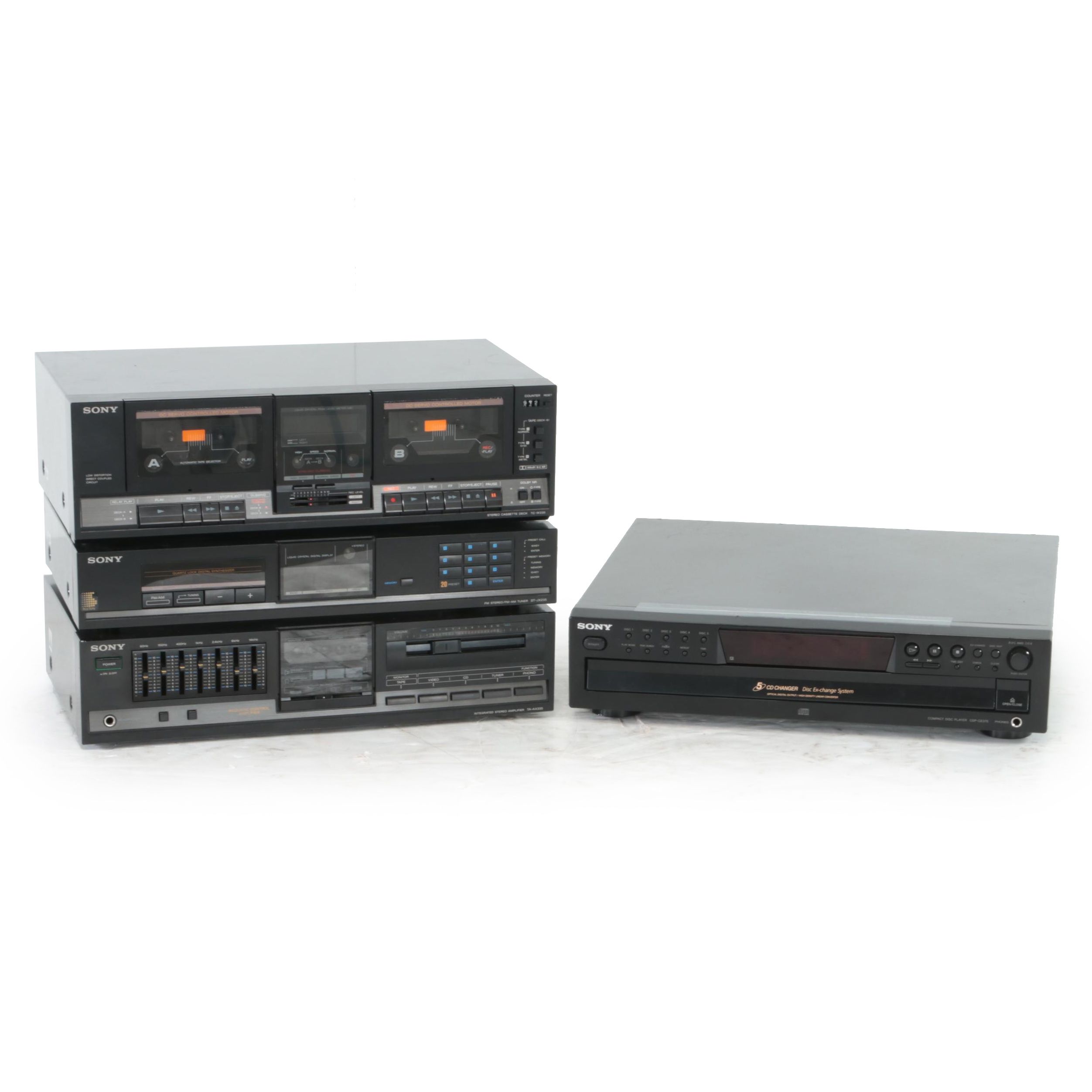 Sony CDP-CE375 CD Player, Cassette Deck, AM/FM Tuner and Stereo Amplifier