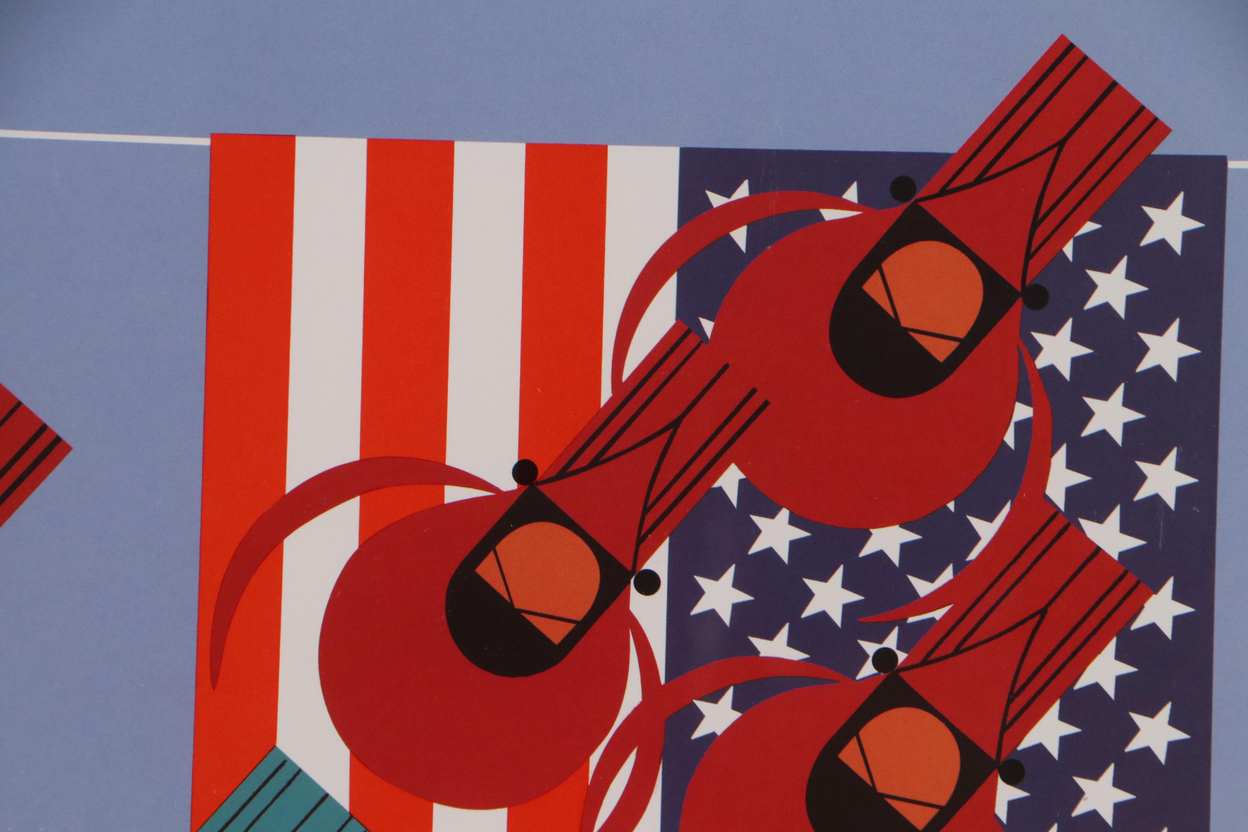 Charley Harper Giclée "Furrin' Feathers," Late 20th Century