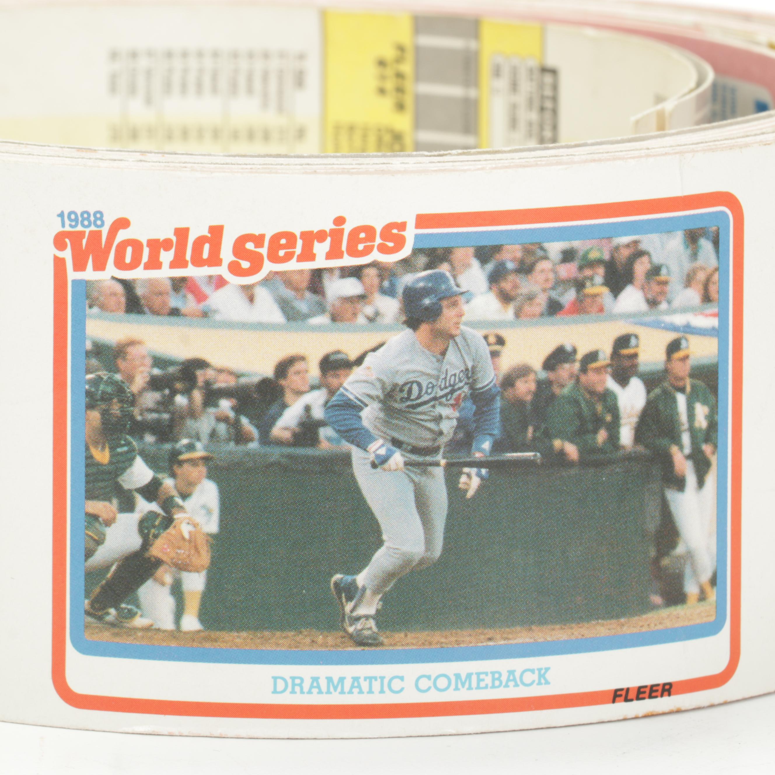 Fleer 1988 World Series, 1989 Twins and Dodgers Uncut Baseball Trading Cards