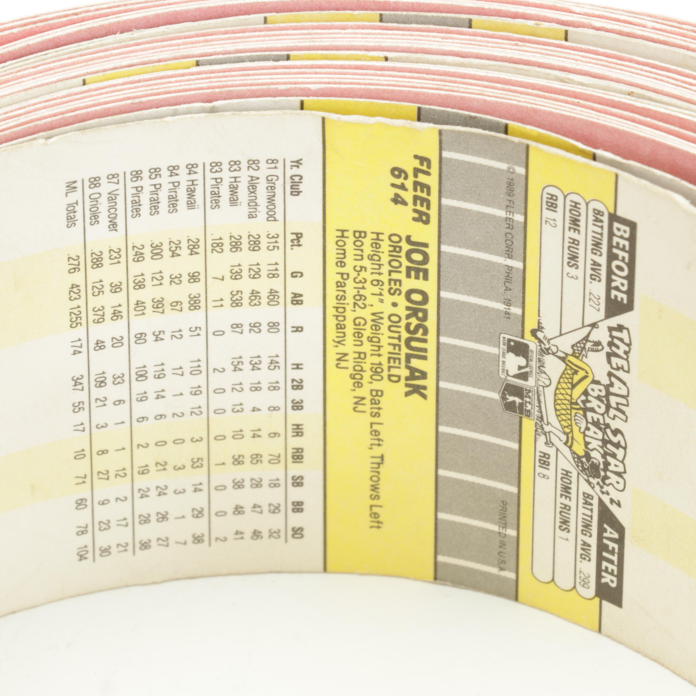 Fleer 1988 World Series, 1989 Twins and Dodgers Uncut Baseball Trading Cards