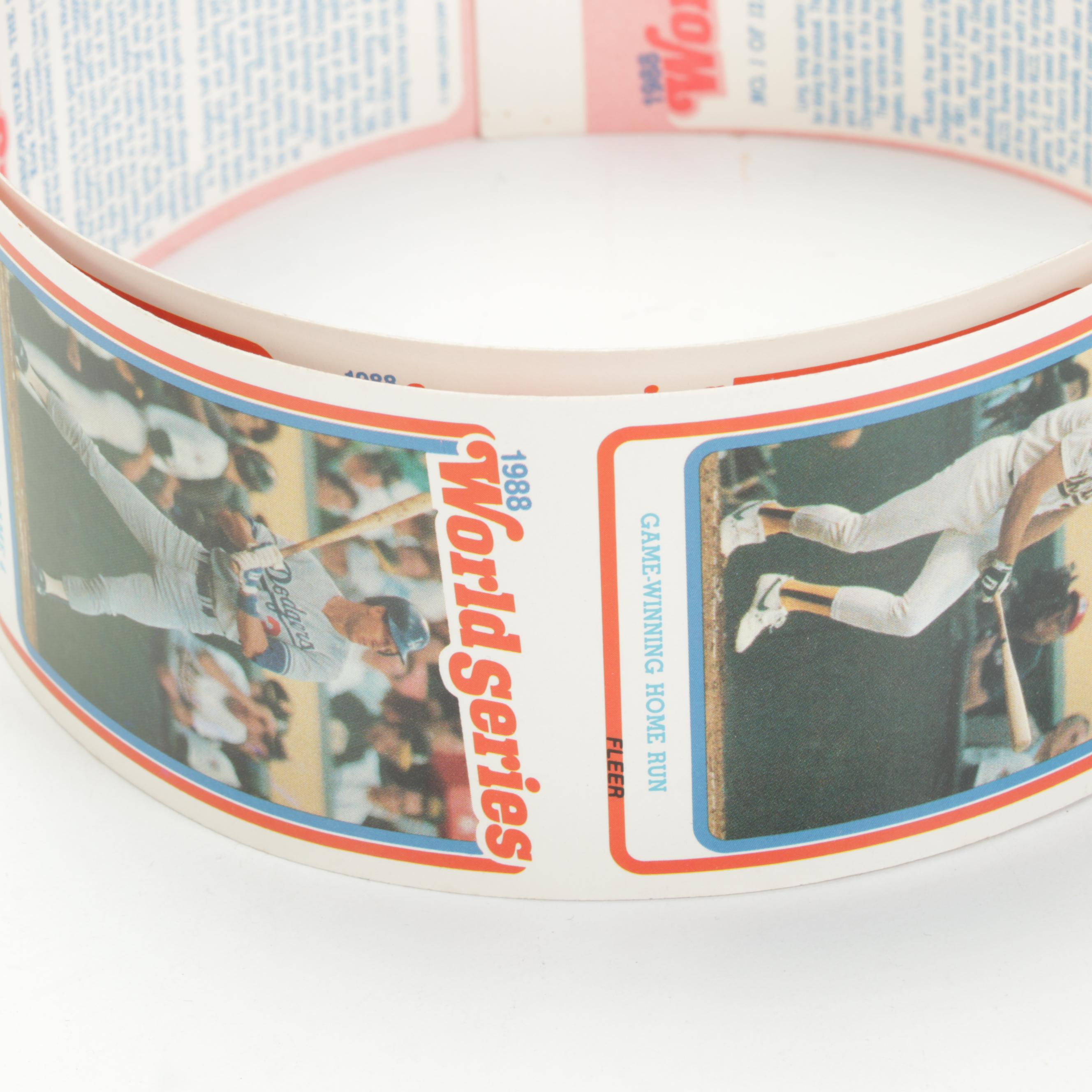 Fleer 1988 World Series, 1989 Twins and Dodgers Uncut Baseball Trading Cards