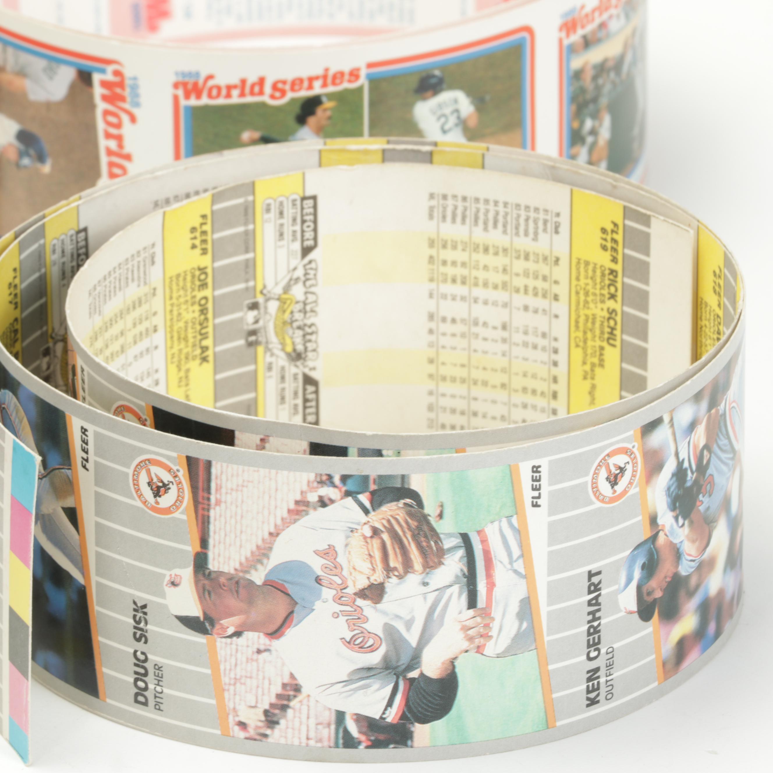 Fleer 1988 World Series, 1989 Twins and Dodgers Uncut Baseball Trading Cards