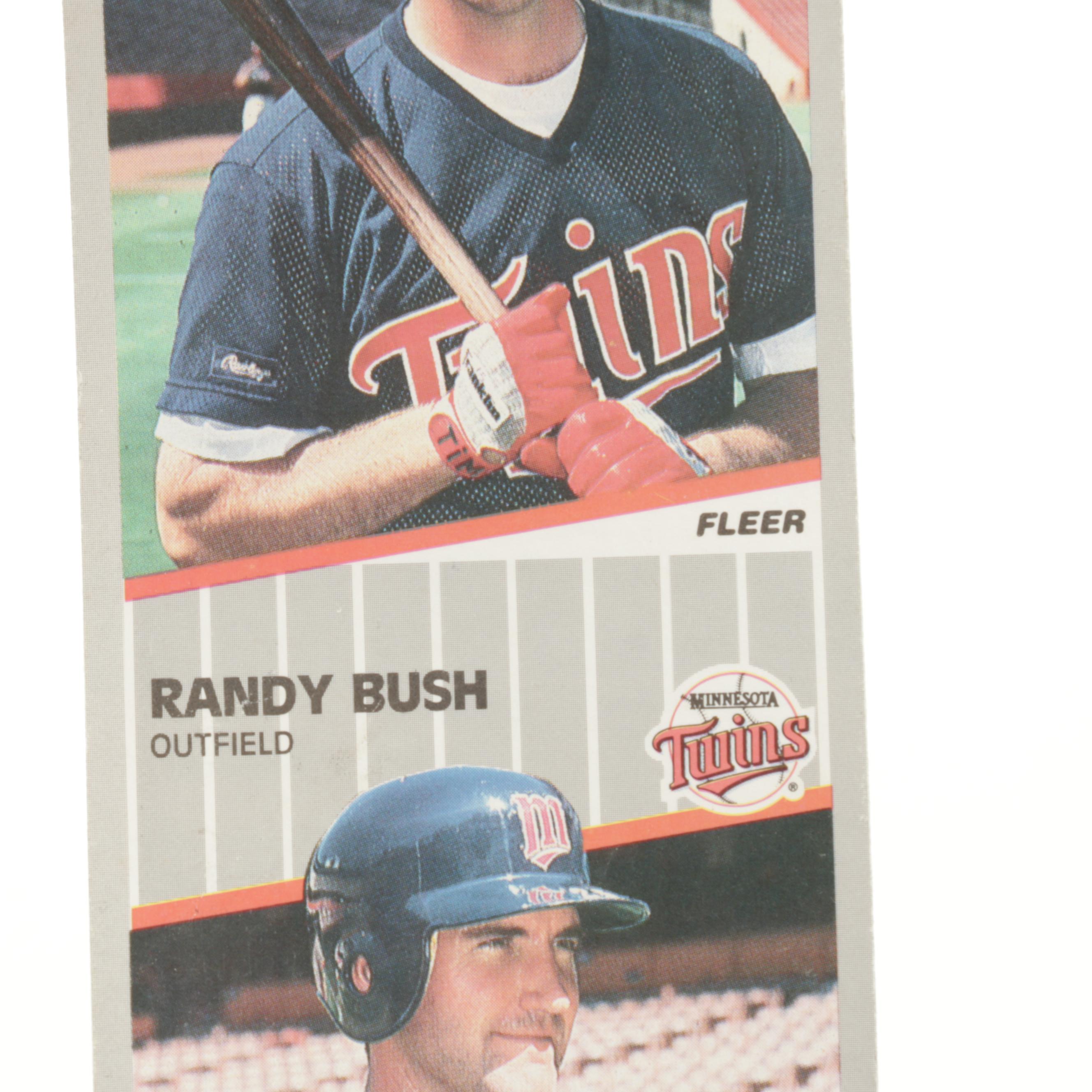 Fleer 1988 World Series, 1989 Twins and Dodgers Uncut Baseball Trading Cards