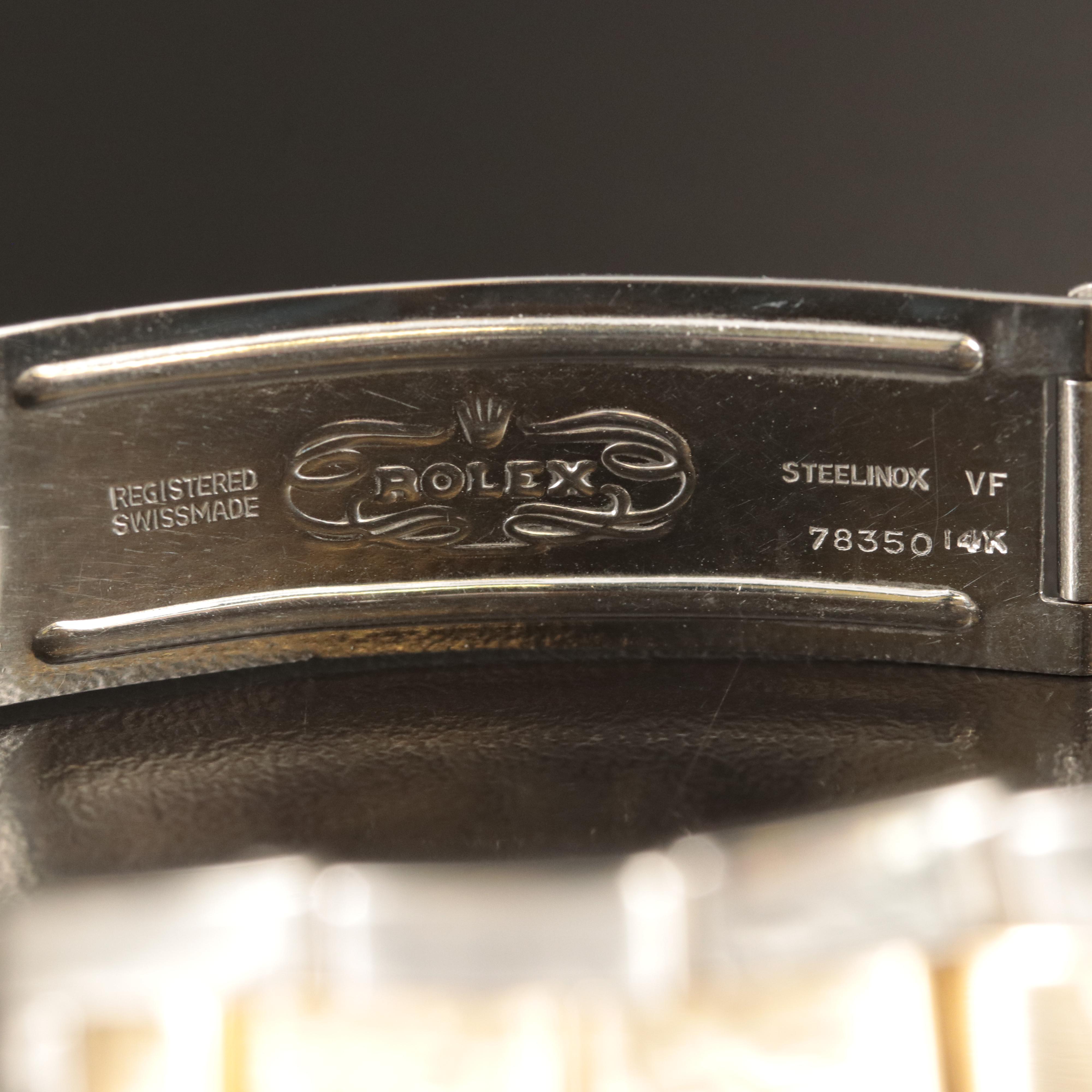 1981 Rolex Datejust 14K and Stainless Steel 1.15 CTW Diamond Bezel Watch