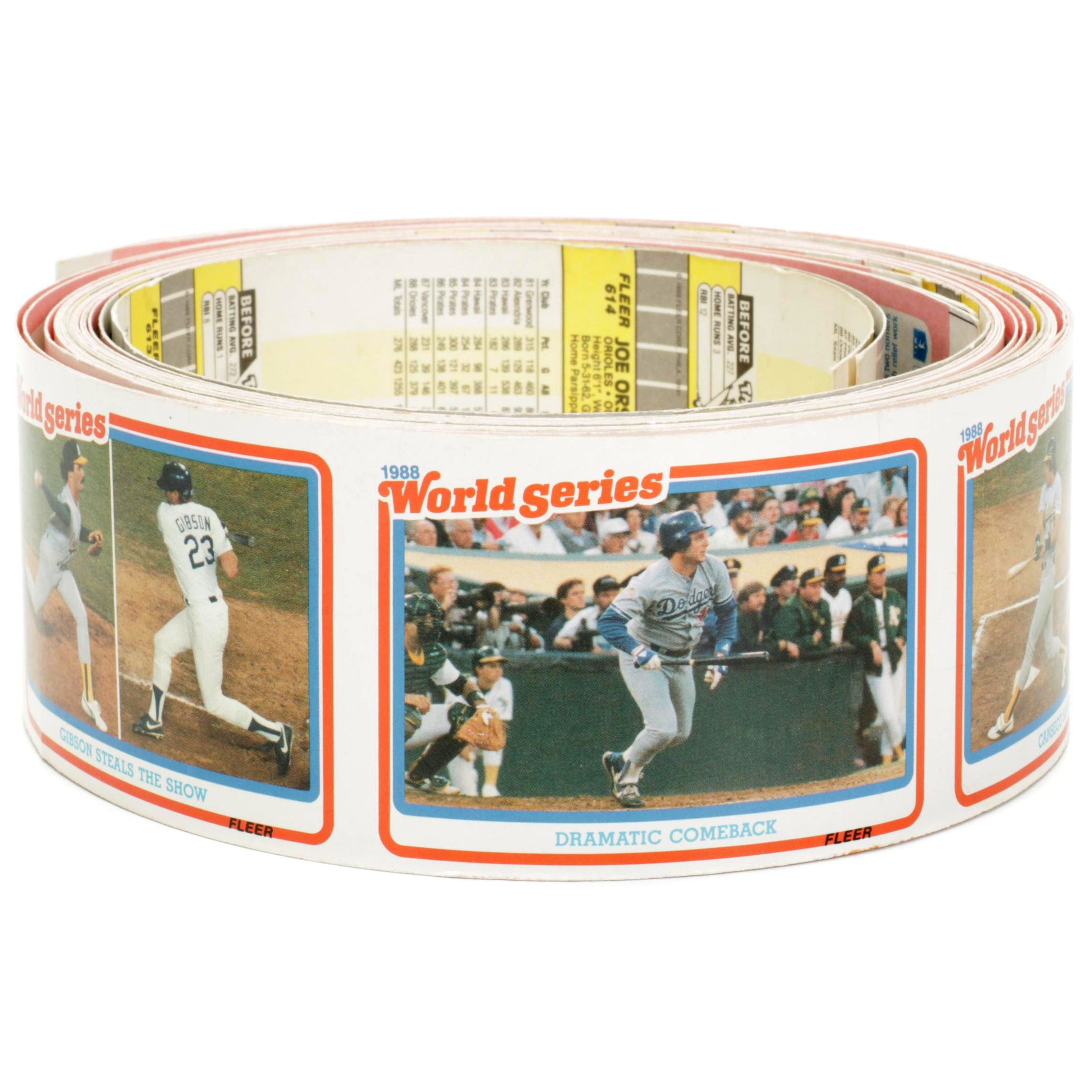 Fleer 1988 World Series, 1989 Twins and Dodgers Uncut Baseball Trading Cards