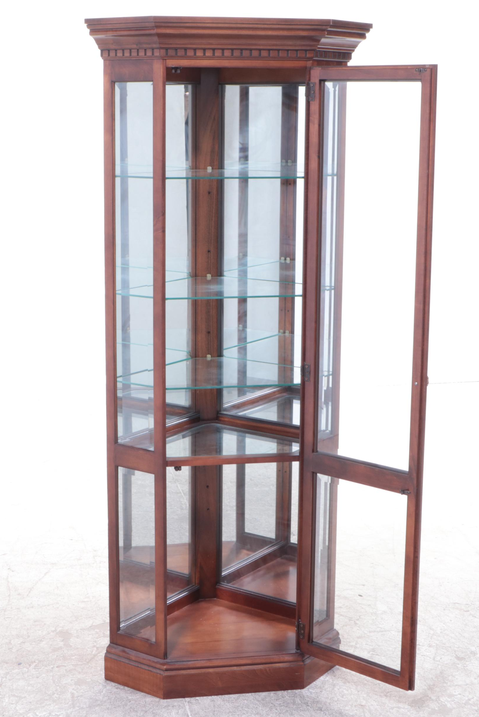 Maple Corner Display Cabinet