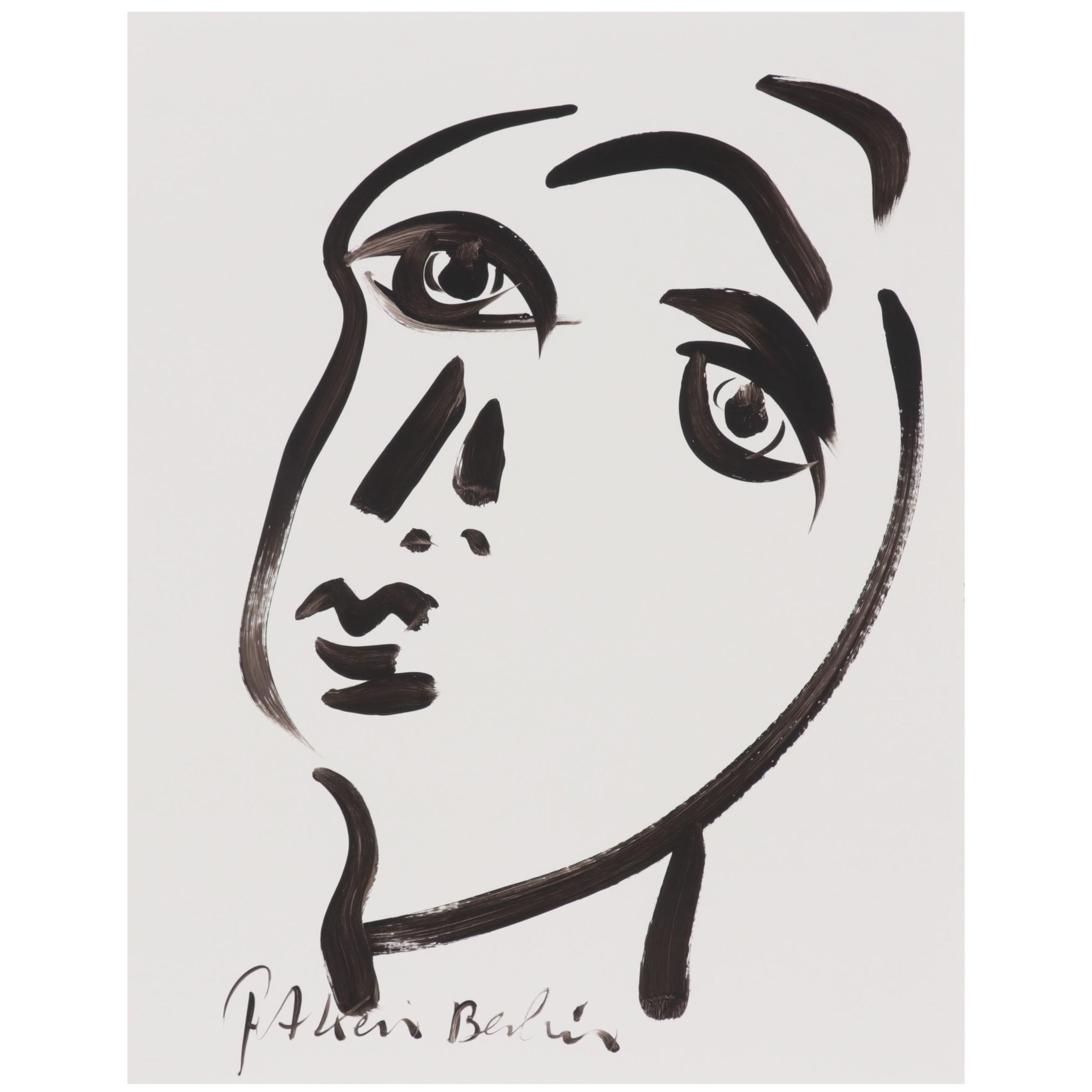 Peter Keil Abstract Portrait Acrylic Painting