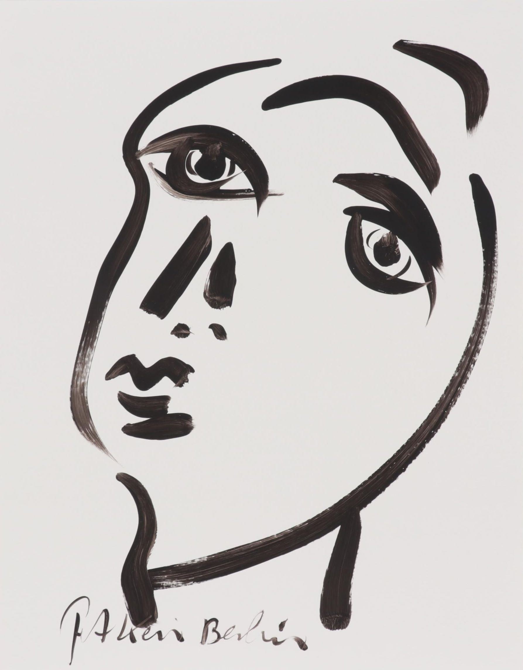 Peter Keil Abstract Portrait Acrylic Painting