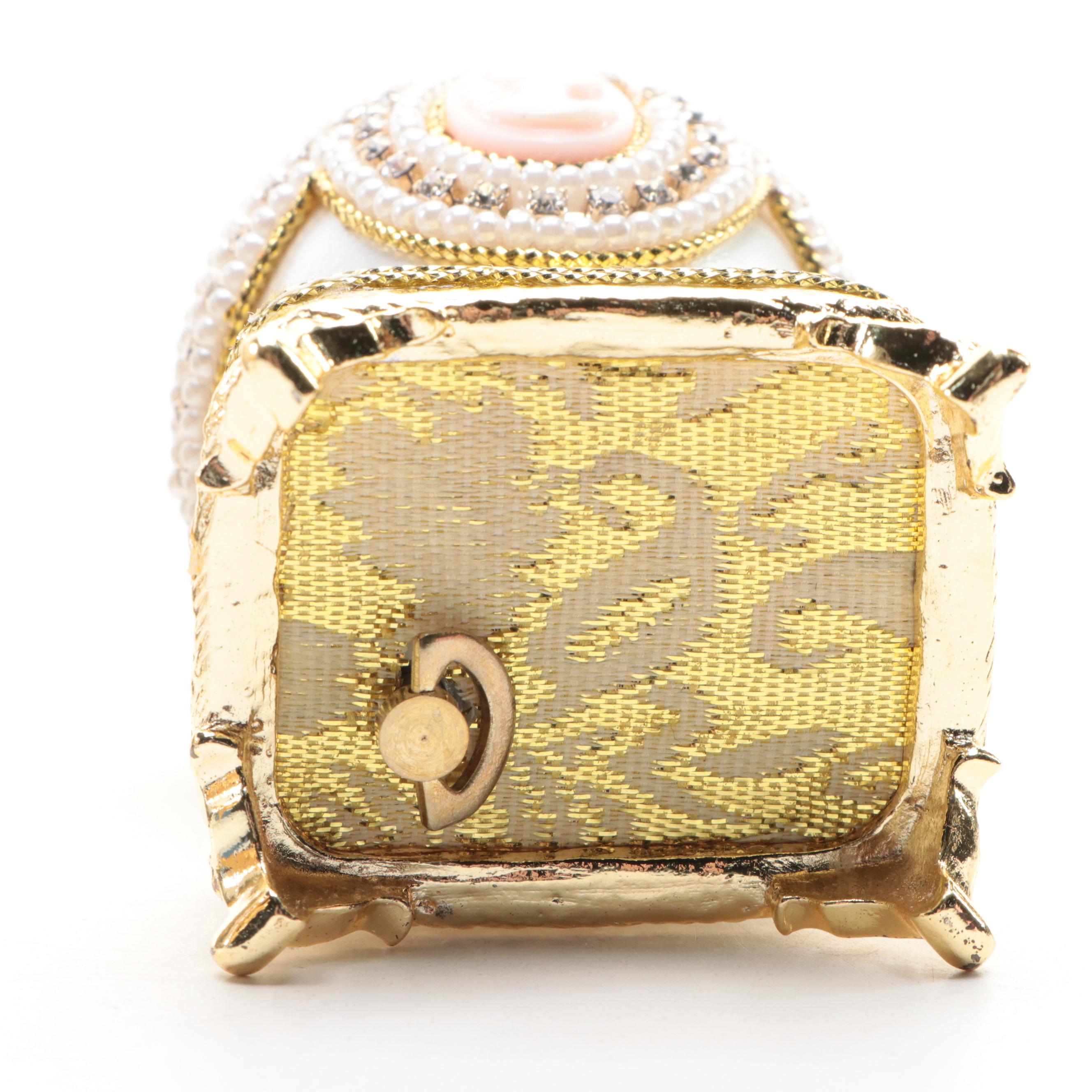 Jere Embellished Egg Music Box Ring Holder with Other Owl Form Egg Trinket Box