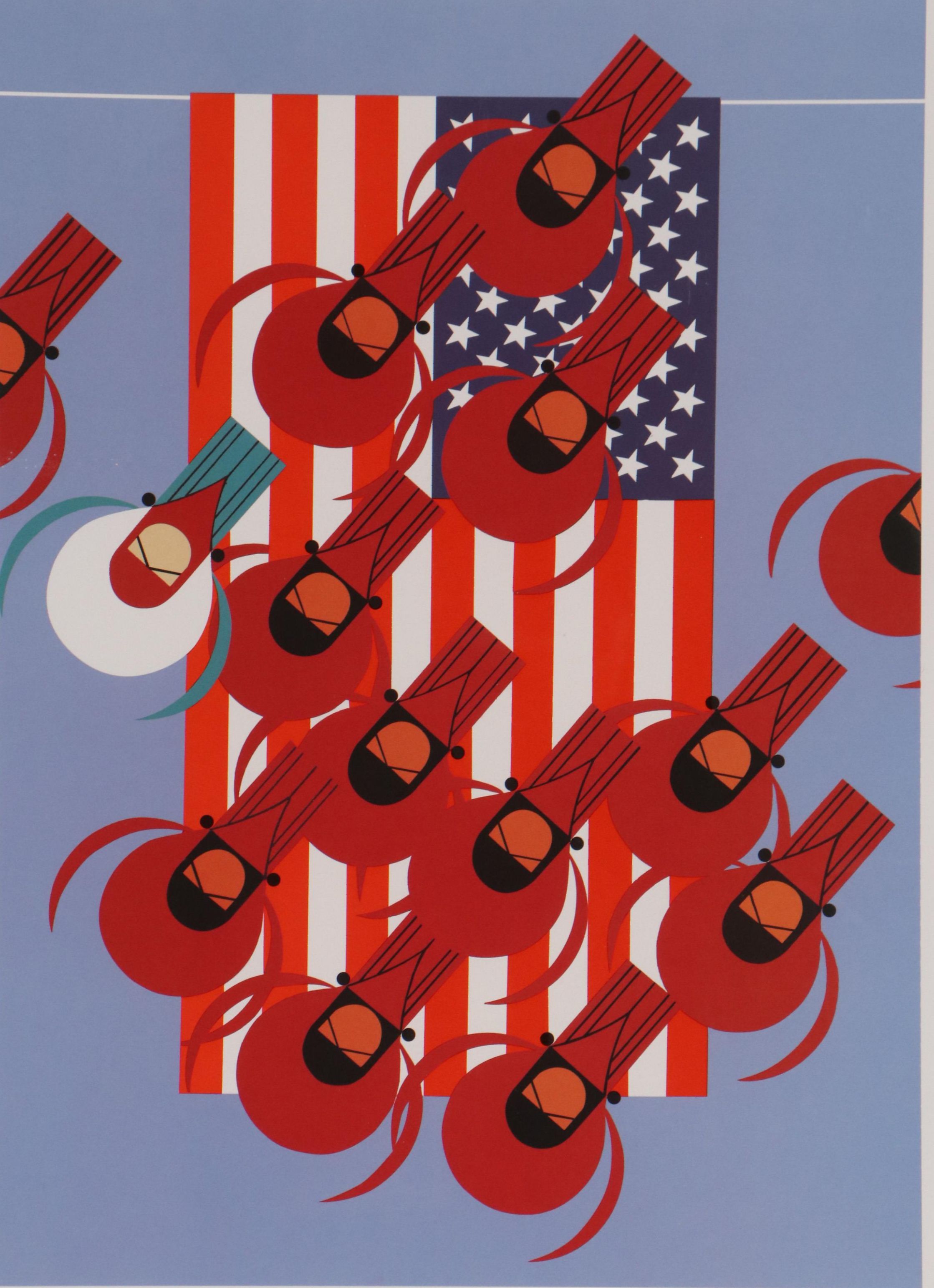 Charley Harper Giclée "Furrin' Feathers," Late 20th Century