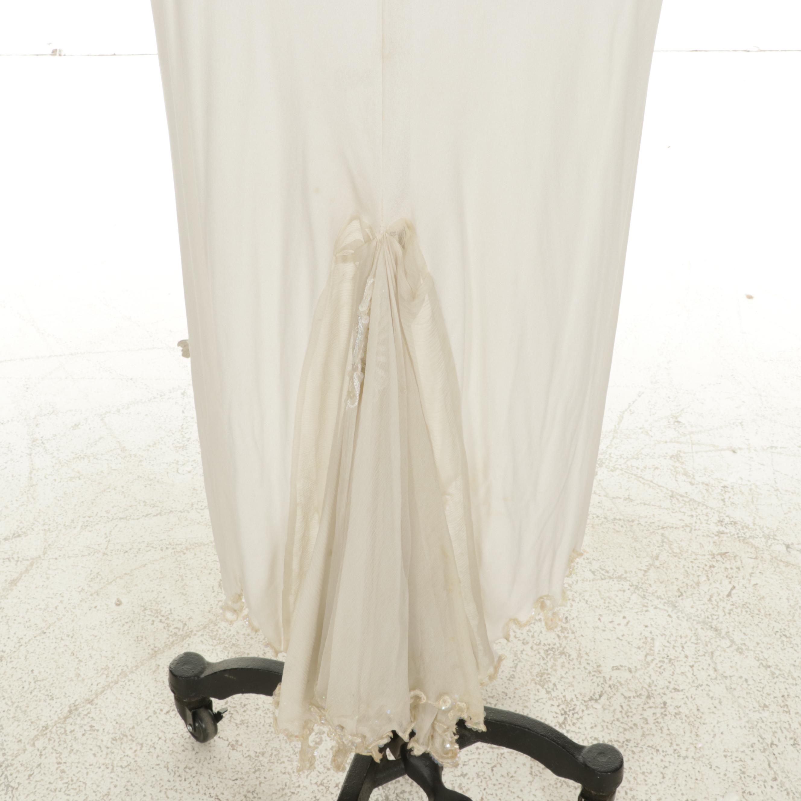 Carole Lee Sequin Trimmed Slip Dress with Embroidered and Embellished Duster