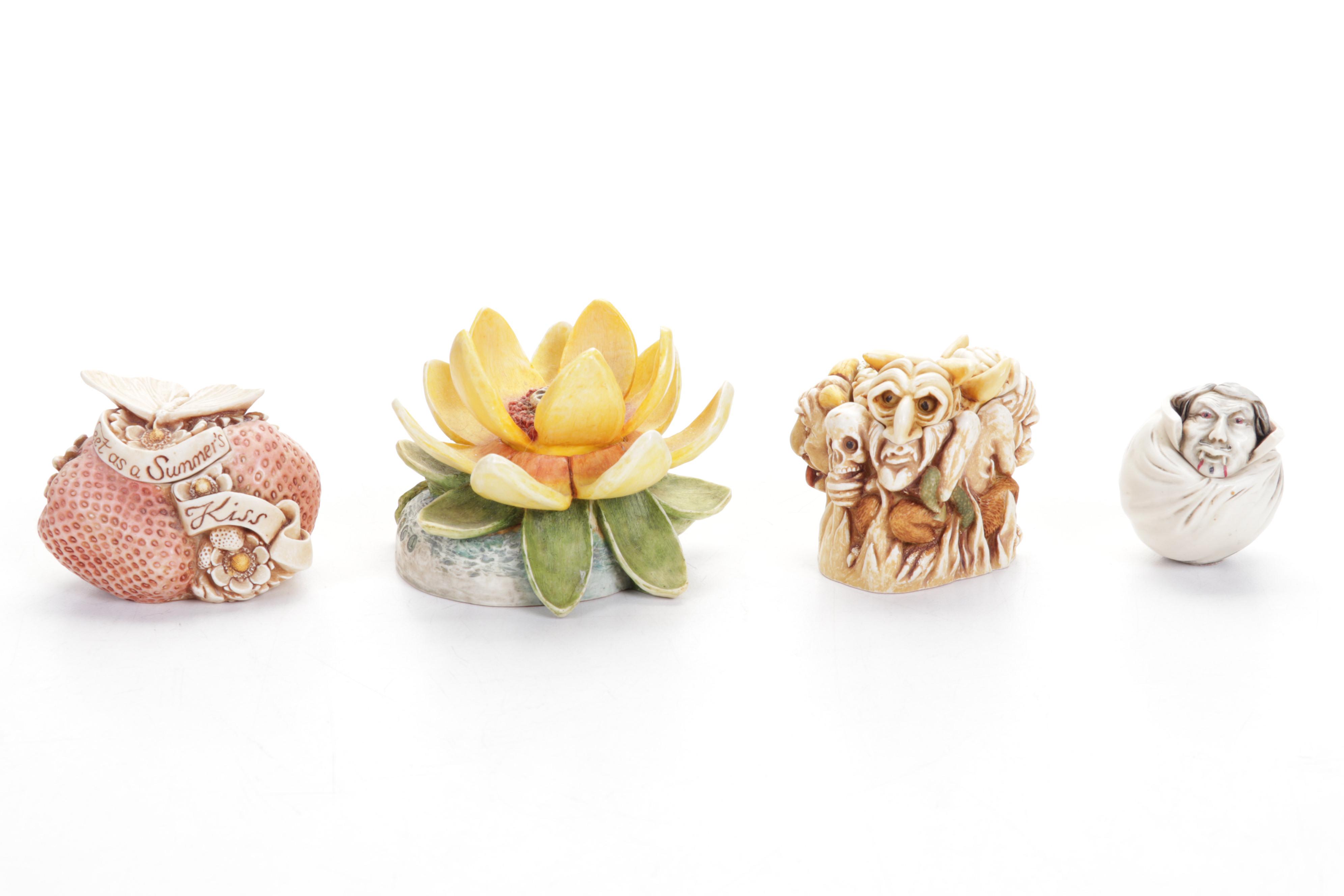 Harmony Kingdom Roly Poly "Dracula" with Harmony Garden & Byron's Bouquets