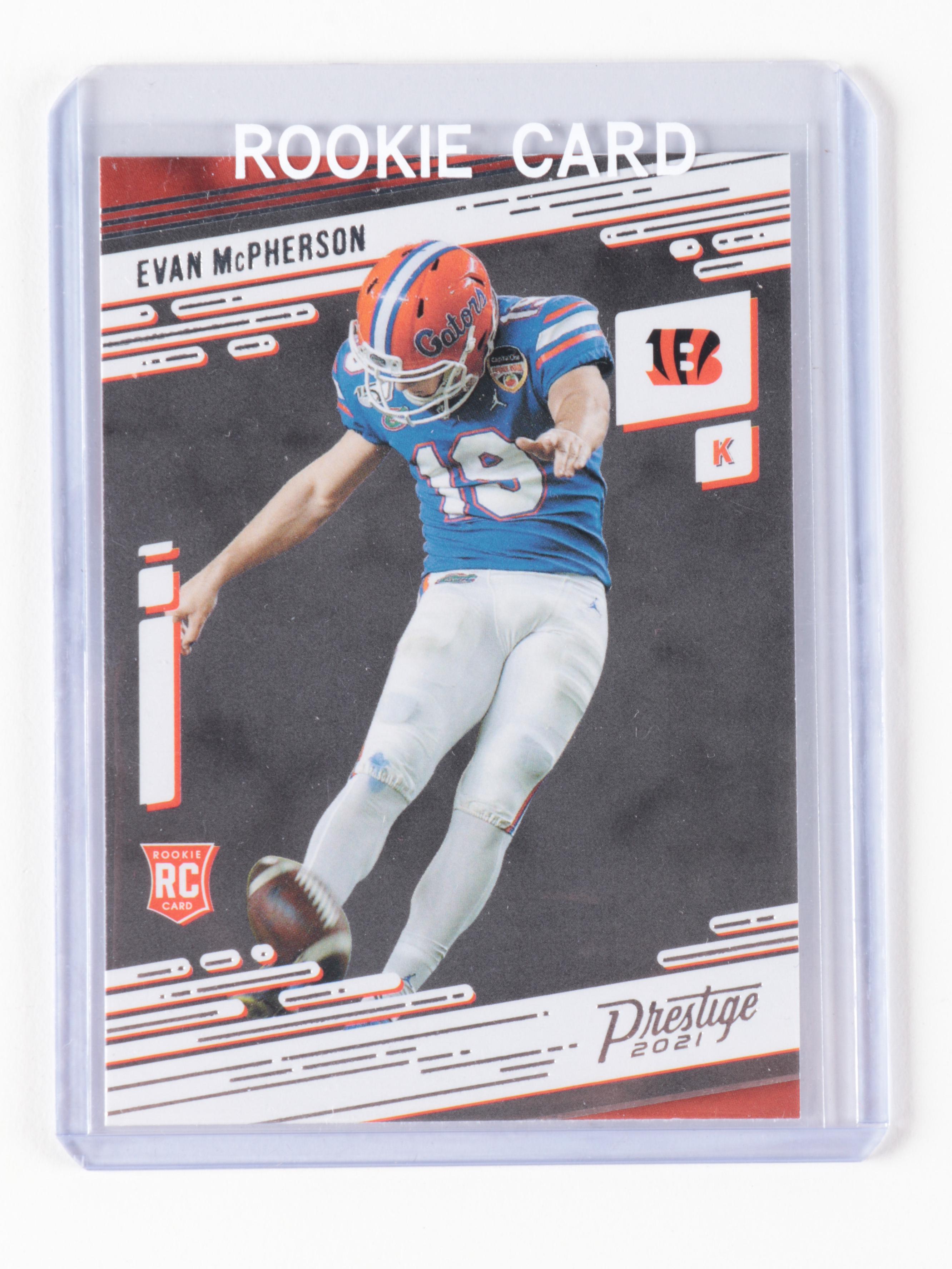 2021 Panini Evan McPherson Rookie Football Cards With Signed, Mosaic, Prestige