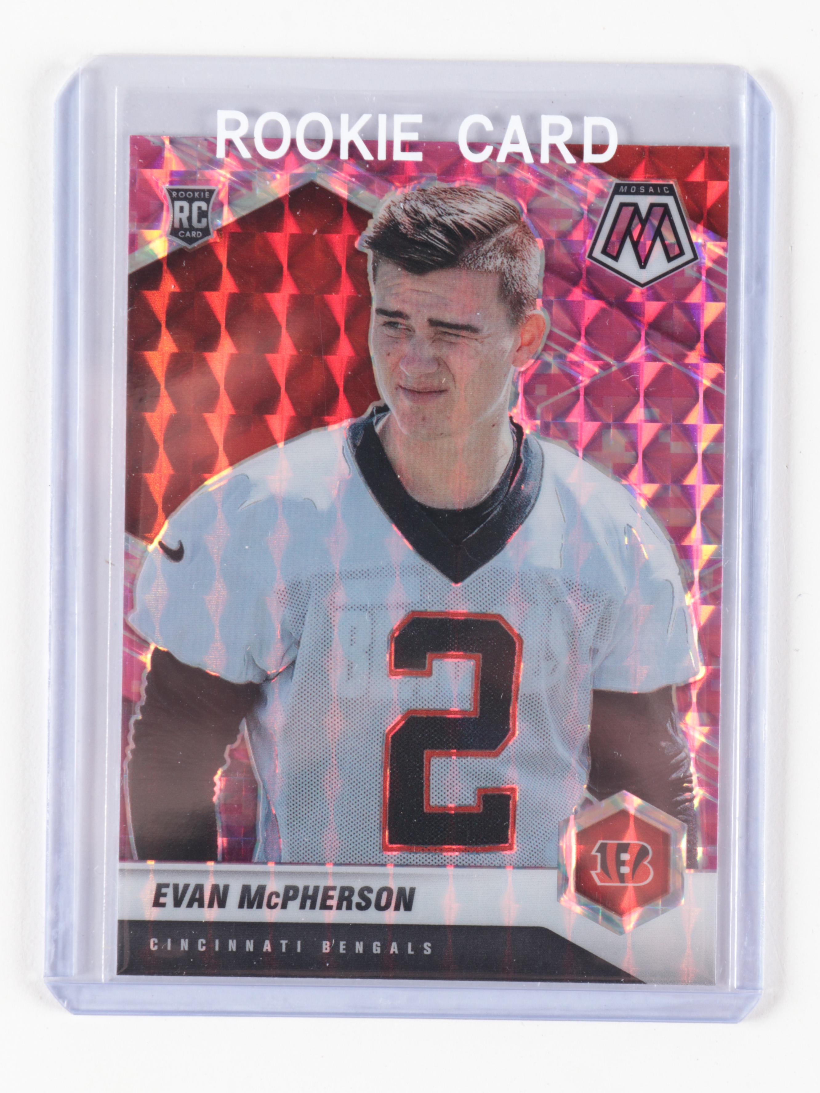 2021 Panini Evan McPherson Rookie Football Cards With Signed, Mosaic, Prestige