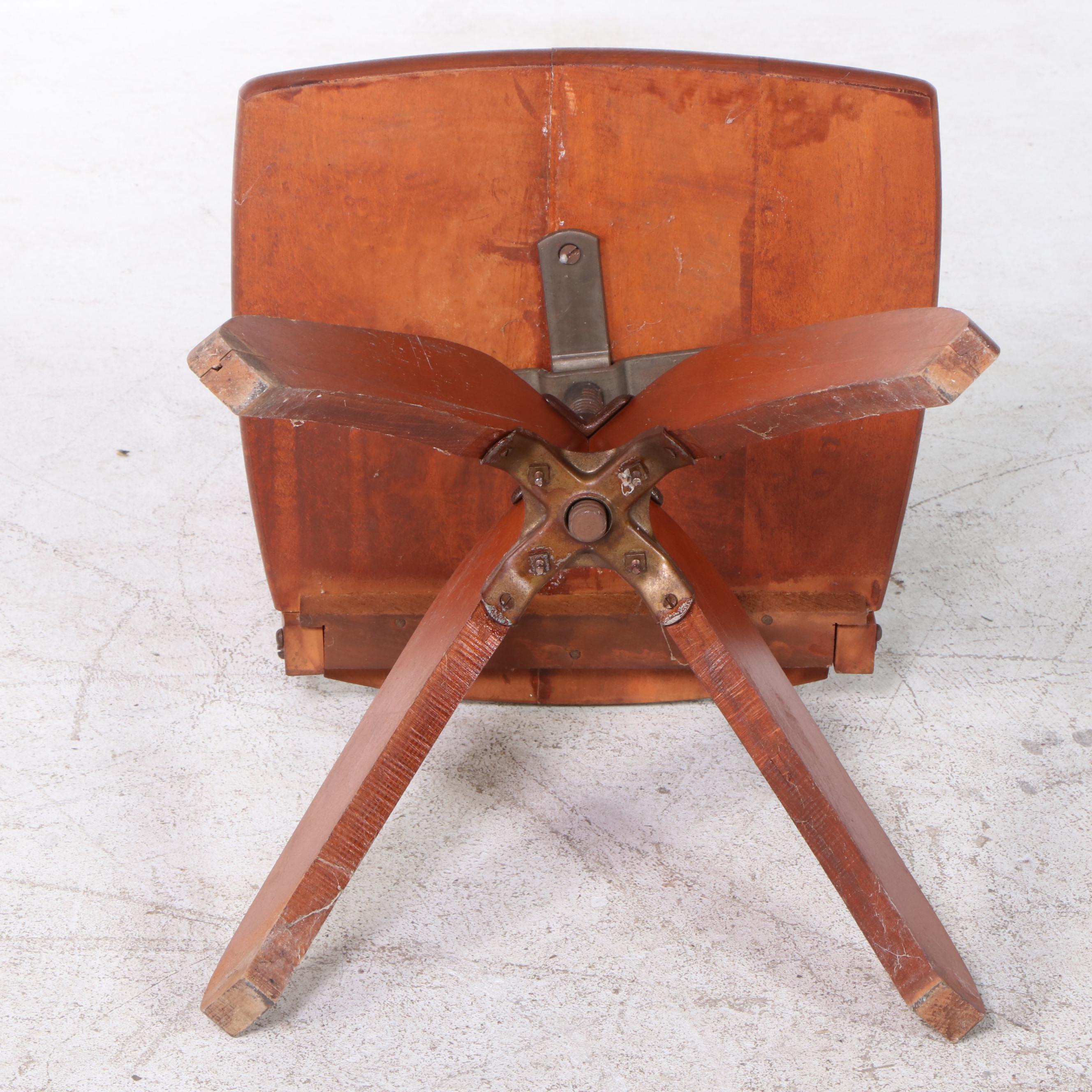 Child's Birch Tambour Roll-Top Desk with Chair