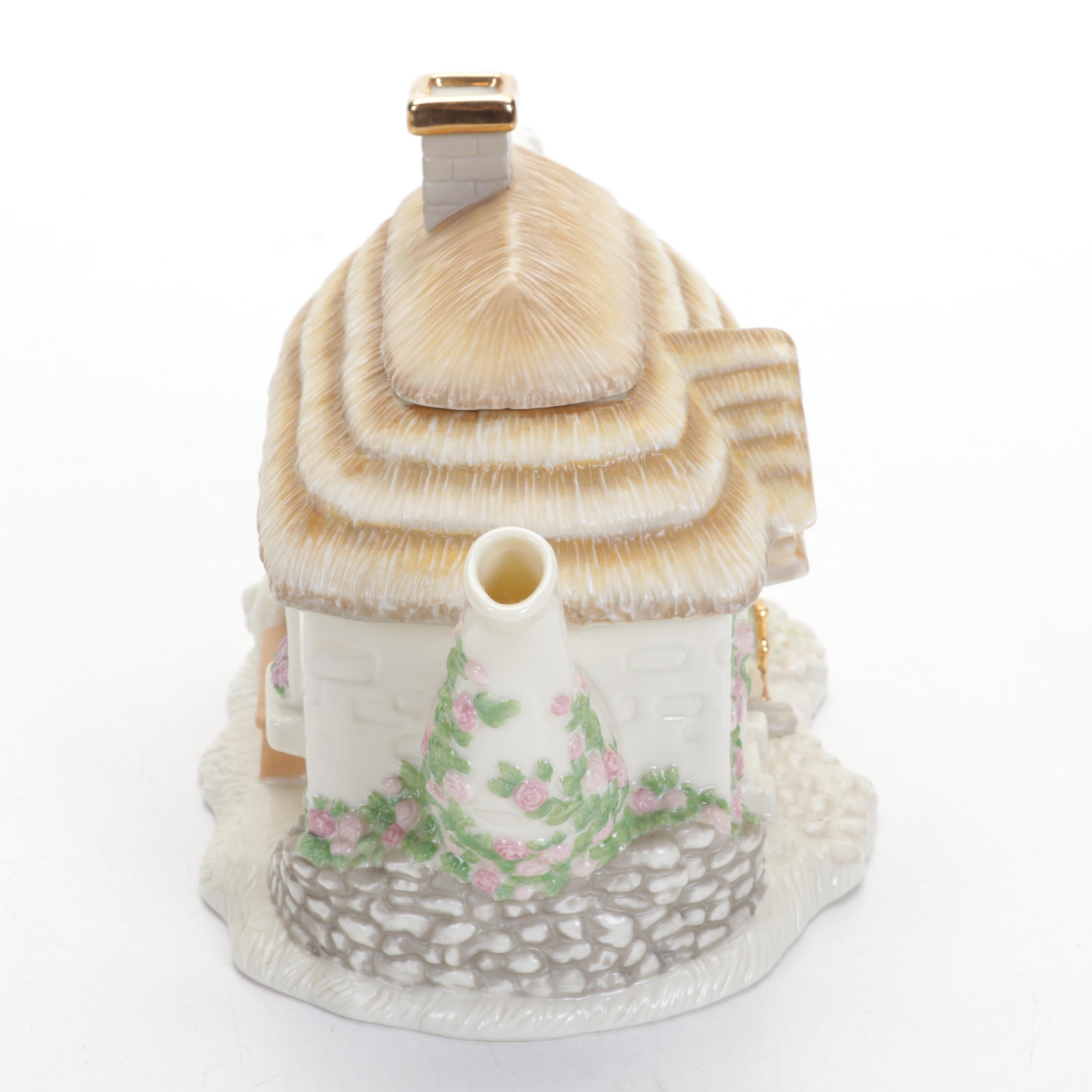 Lenox Bone China "Irish Blessing" Teapot with Goebel Hummel Figurines