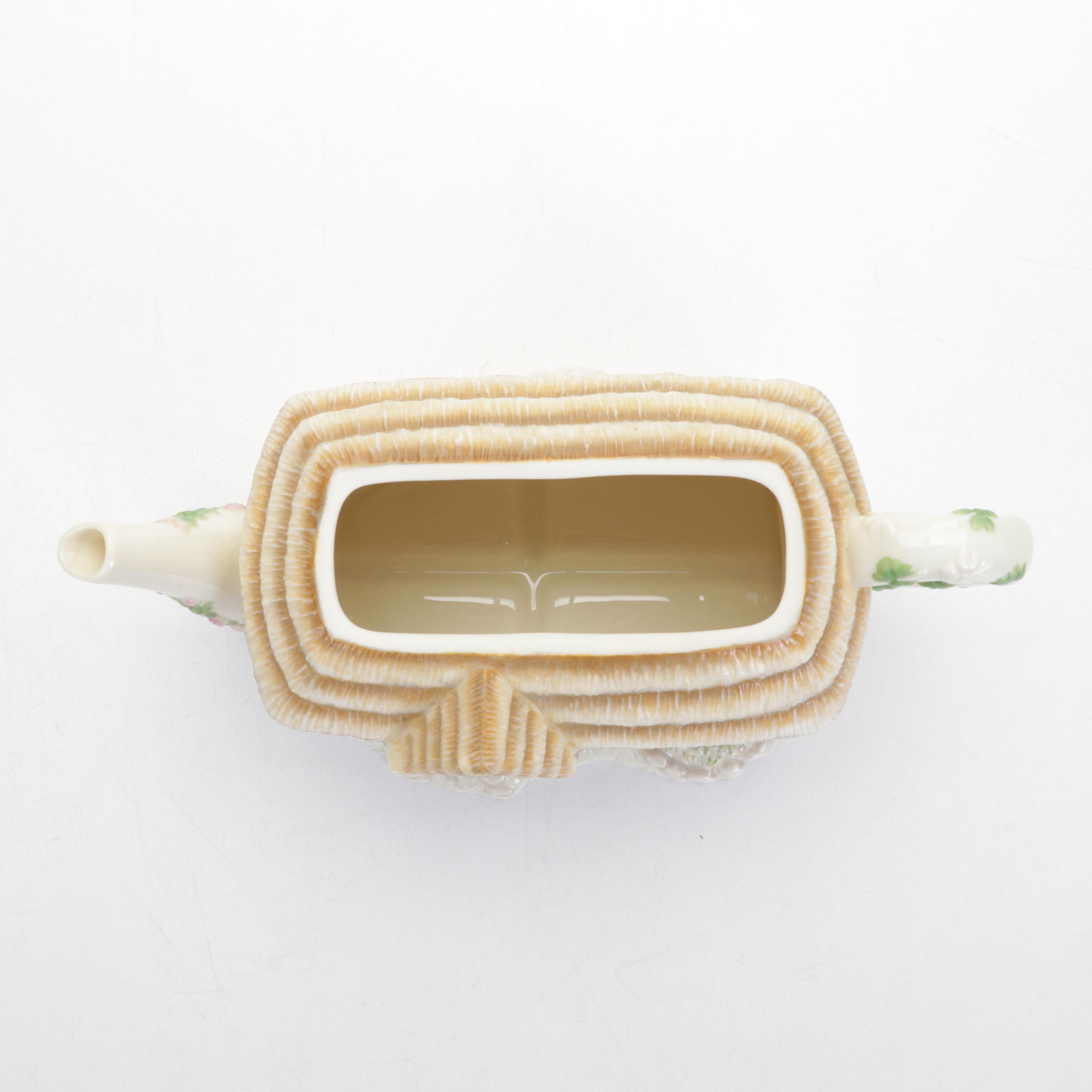 Lenox Bone China "Irish Blessing" Teapot with Goebel Hummel Figurines