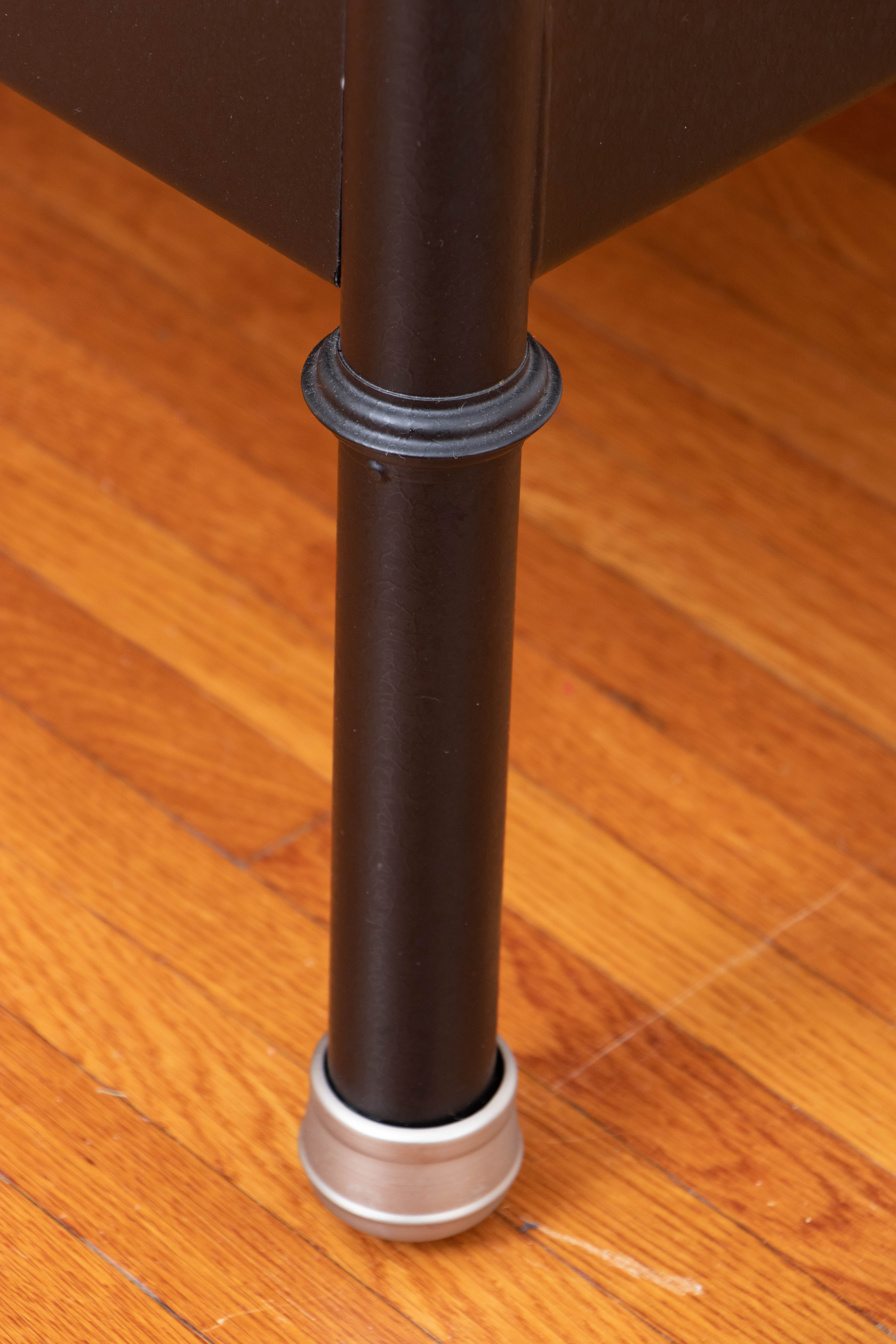 IKEA "Svelvik" Black Satinized Metal Full Bed Frame with Silver Tone Accents