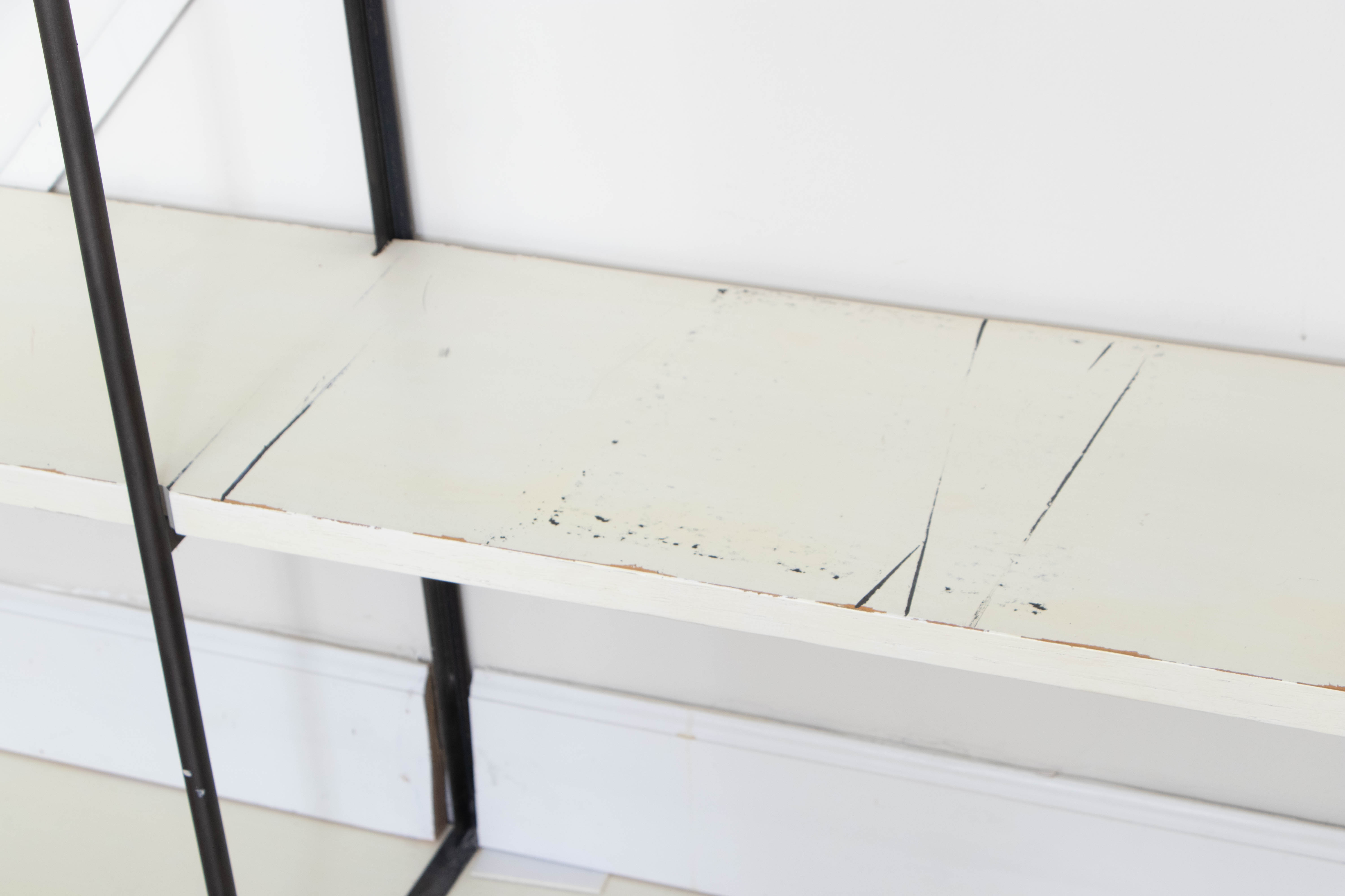 Restoration Hardware "Parisian Cornice" Painted Wood and Steel Étagère