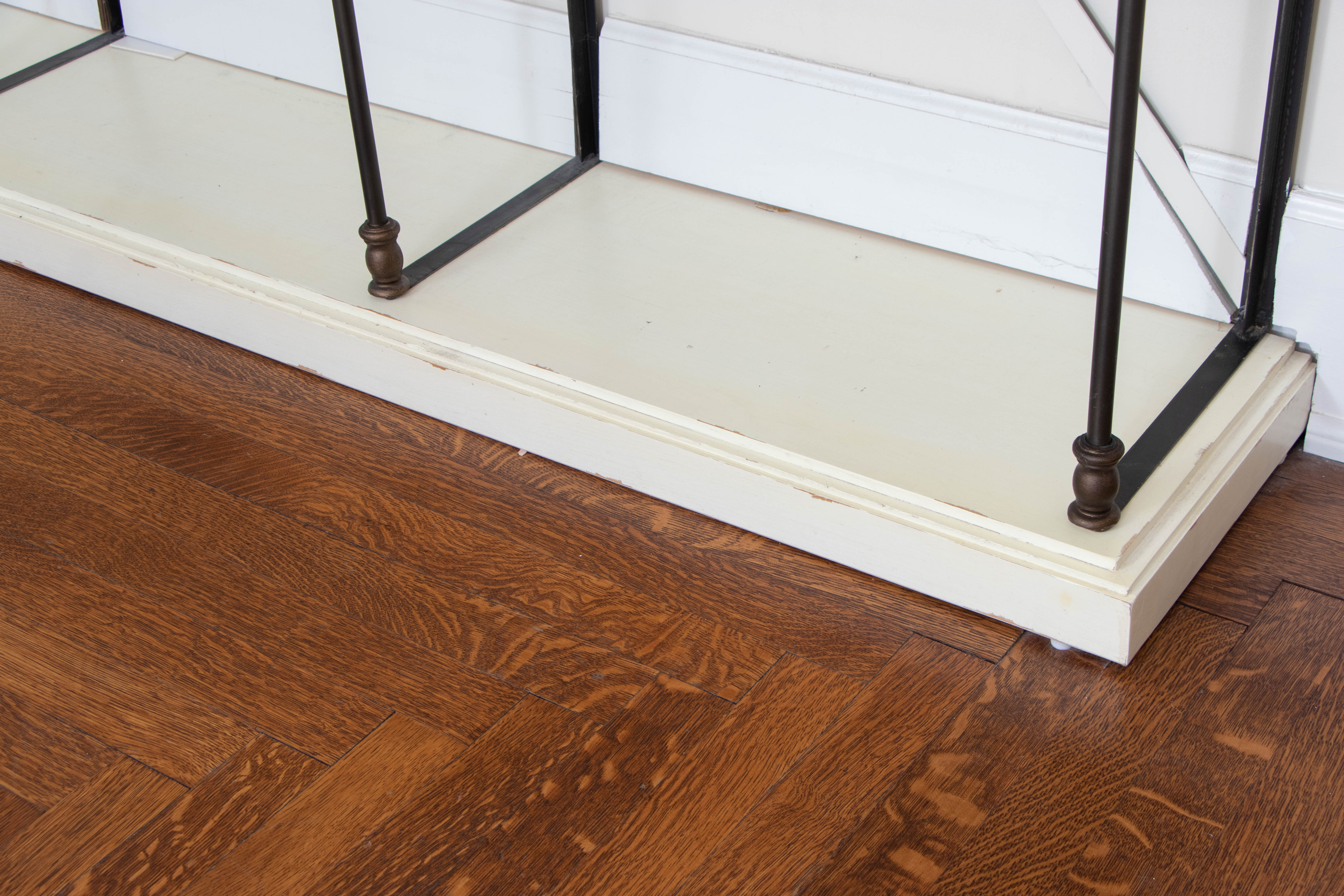 Restoration Hardware "Parisian Cornice" Painted Wood and Steel Étagère