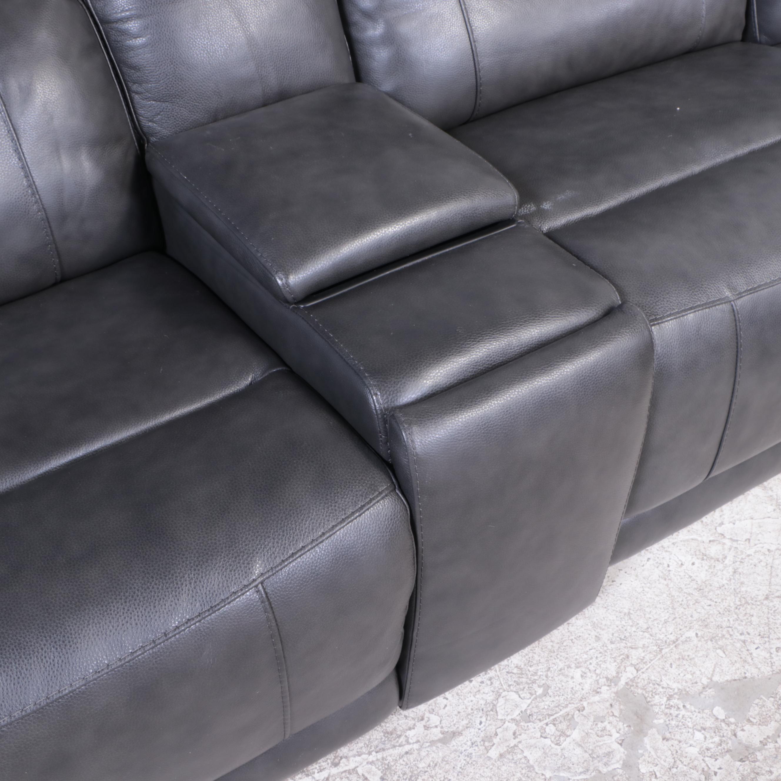 Gilman Creek Lauretta Grey Leather Power Sectional