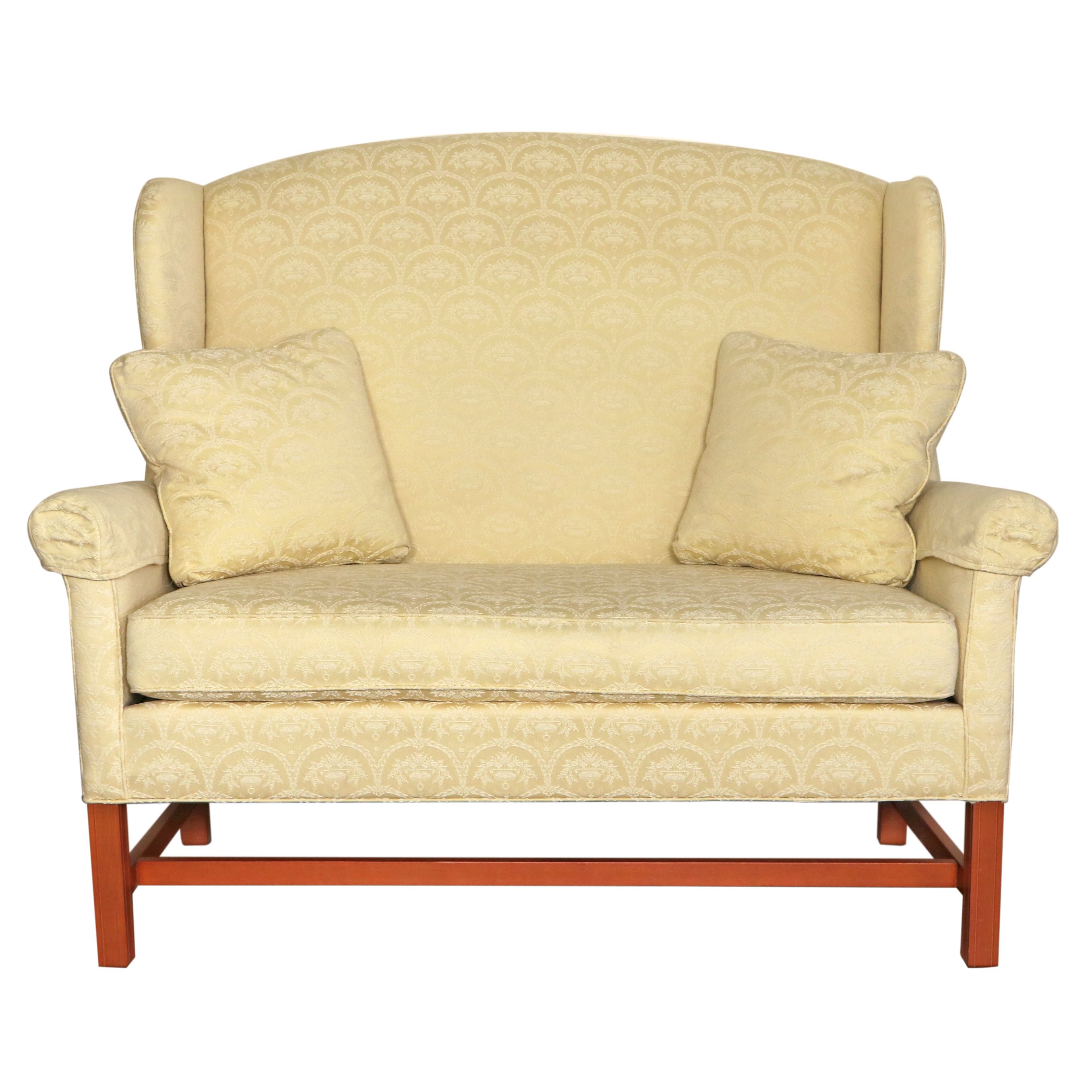 Johnston Benchworks Chippendale Style High-Back Settee, Late 20th Century