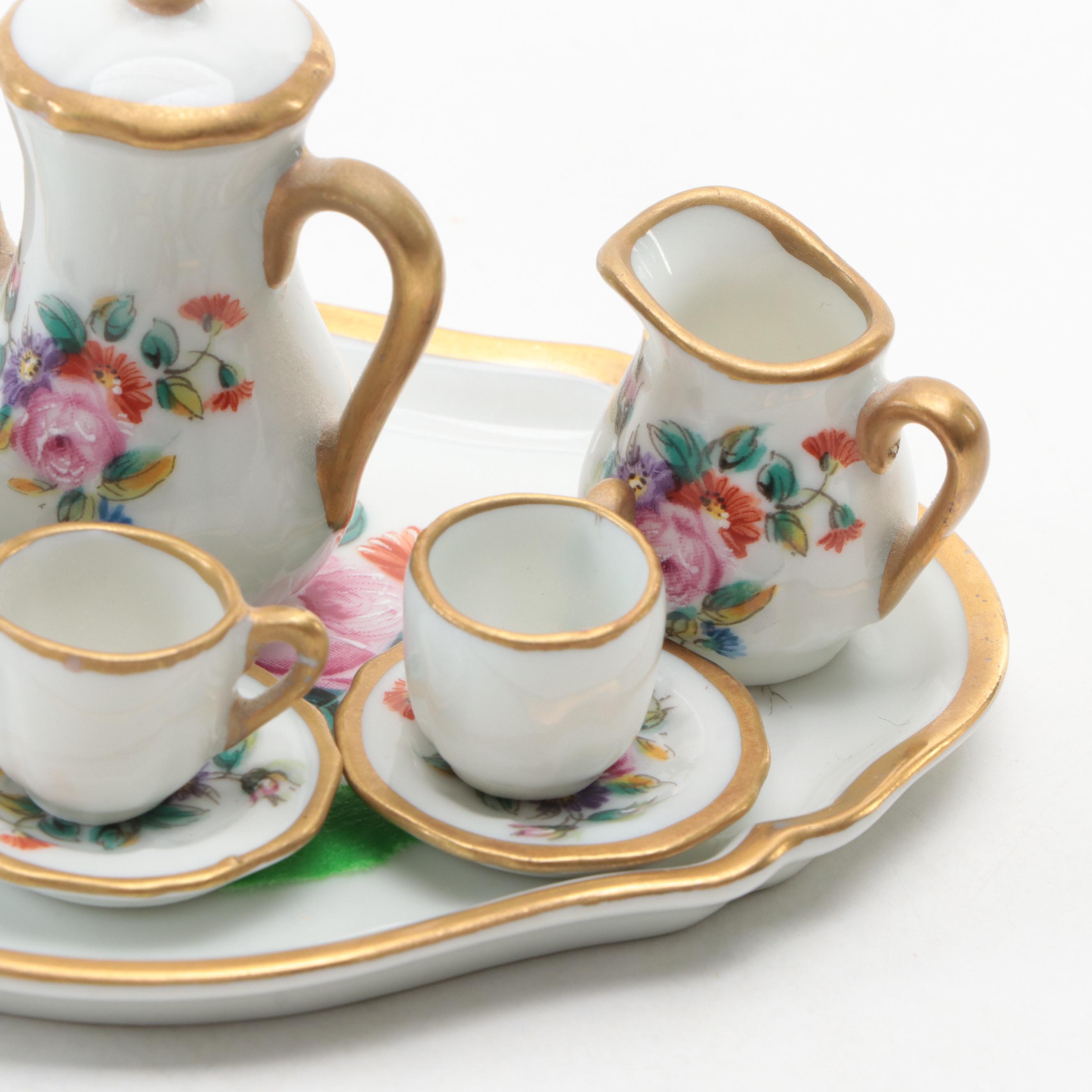 Hand-Painted Limoges Porcelain Miniature Tea Sets