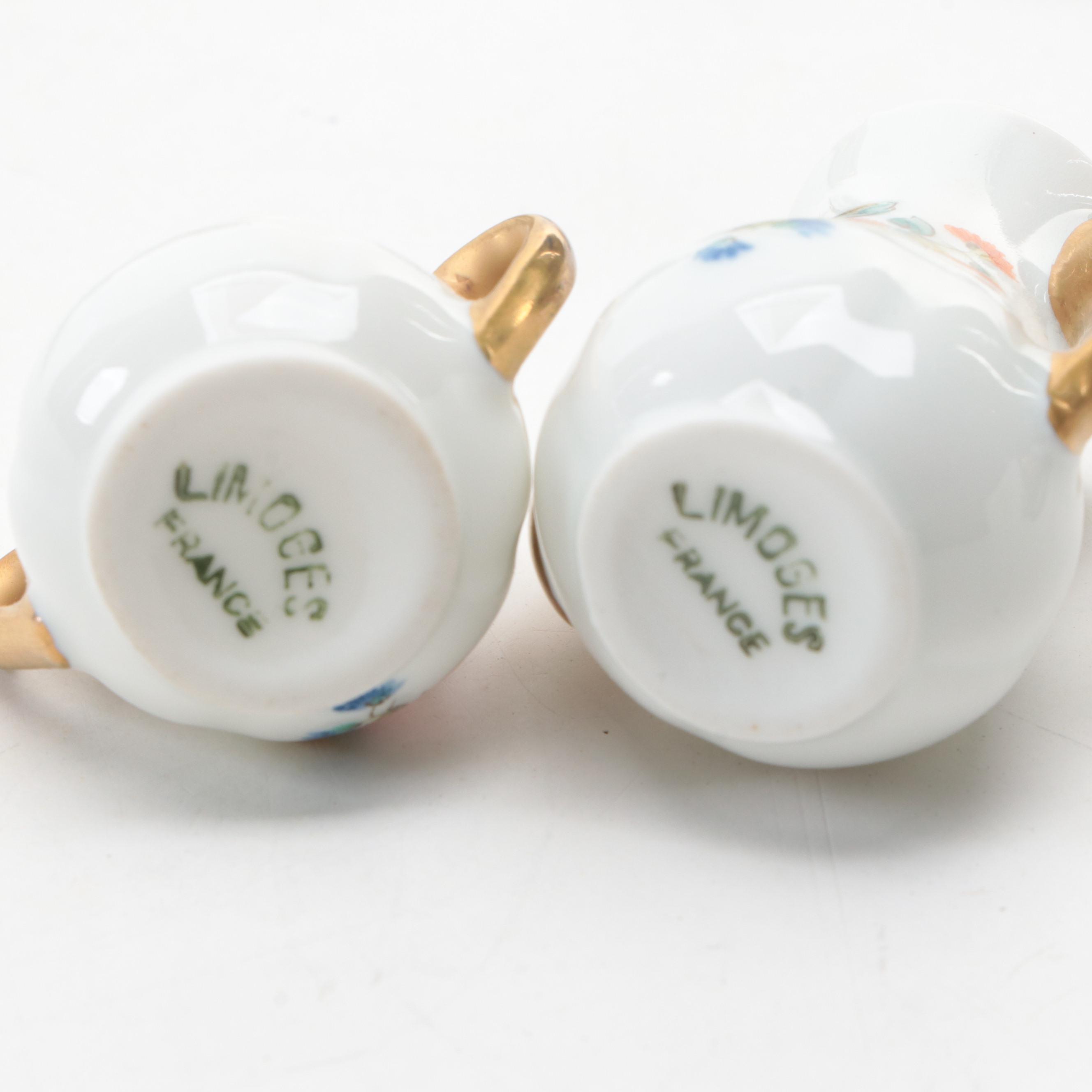 Hand-Painted Limoges Porcelain Miniature Tea Sets