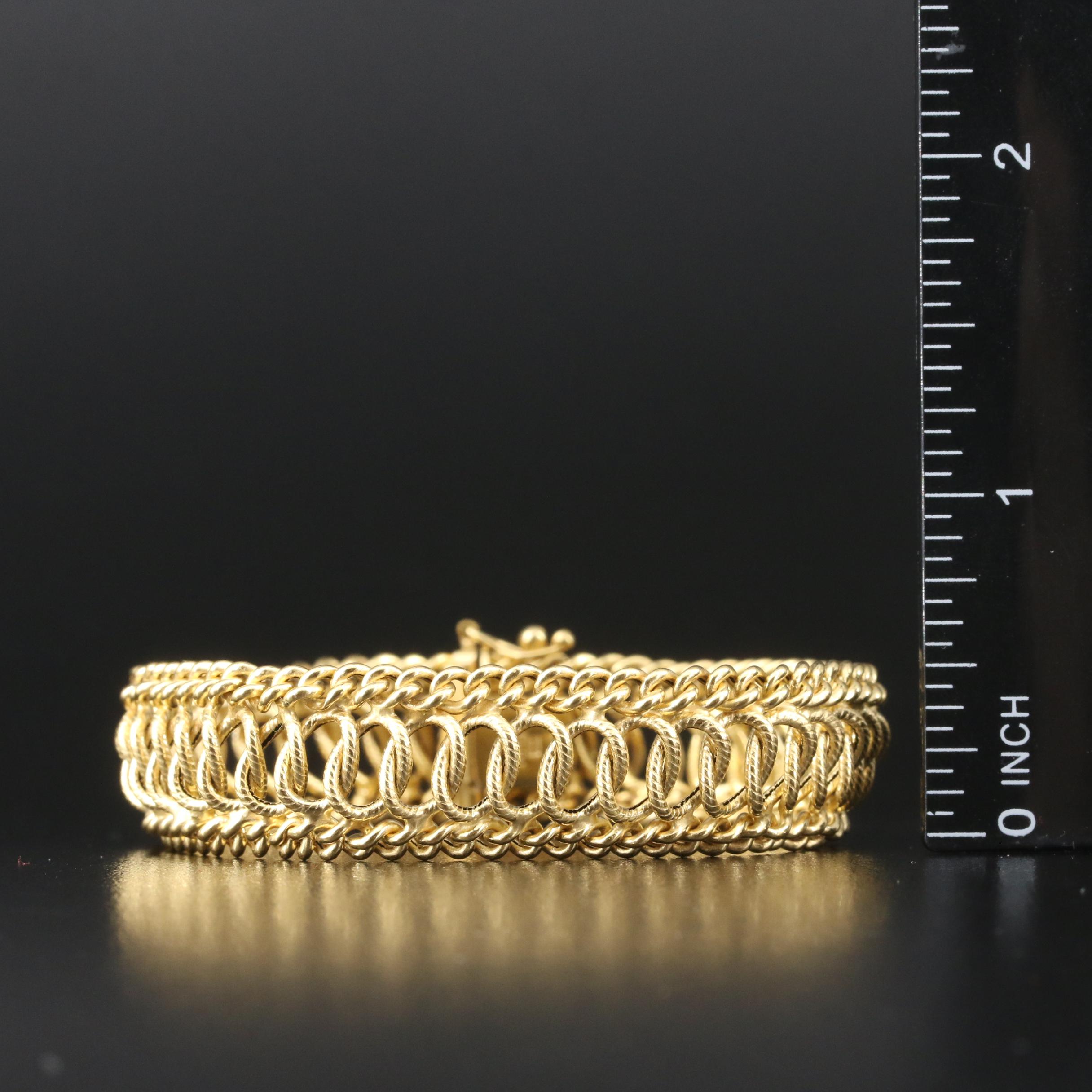 Italian 14K Fancy Link Bracelet