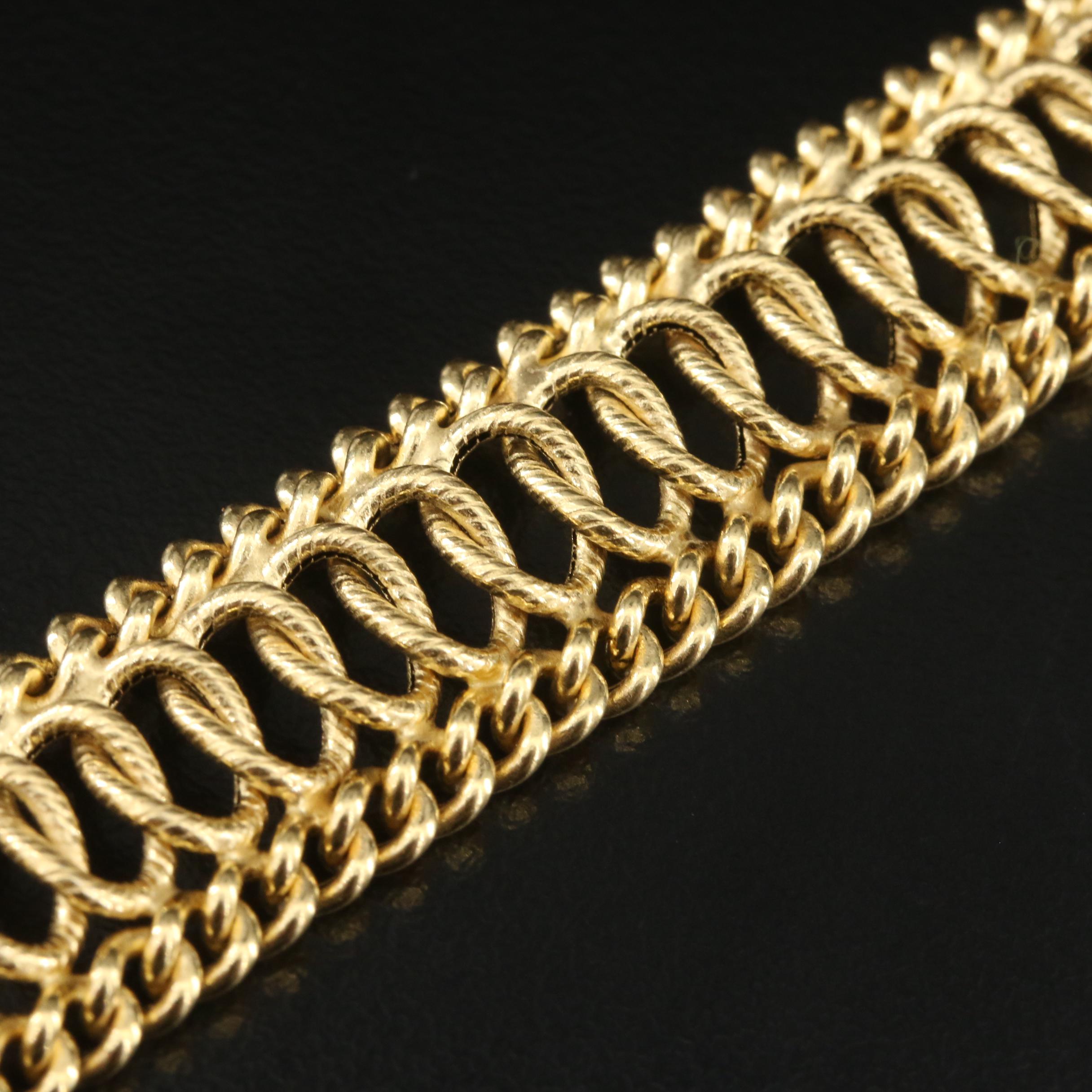 Italian 14K Fancy Link Bracelet