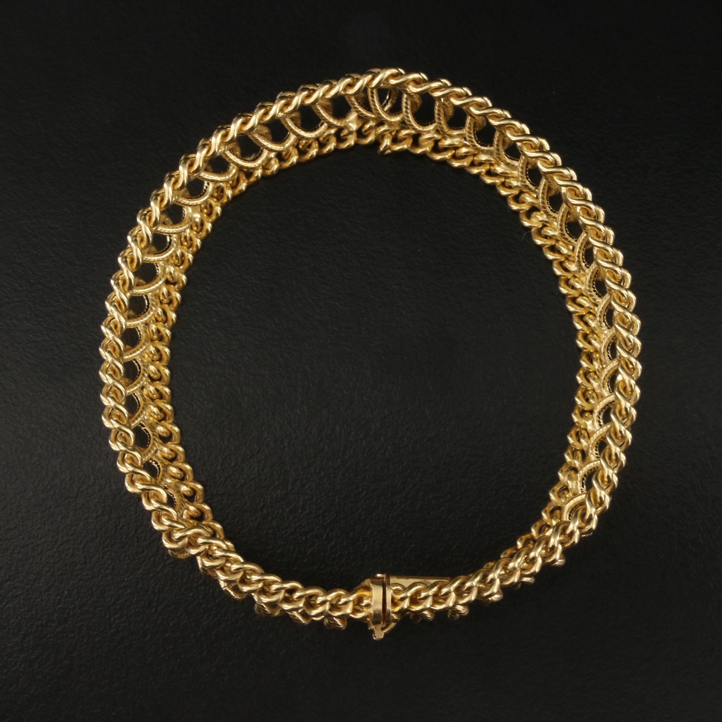 Italian 14K Fancy Link Bracelet