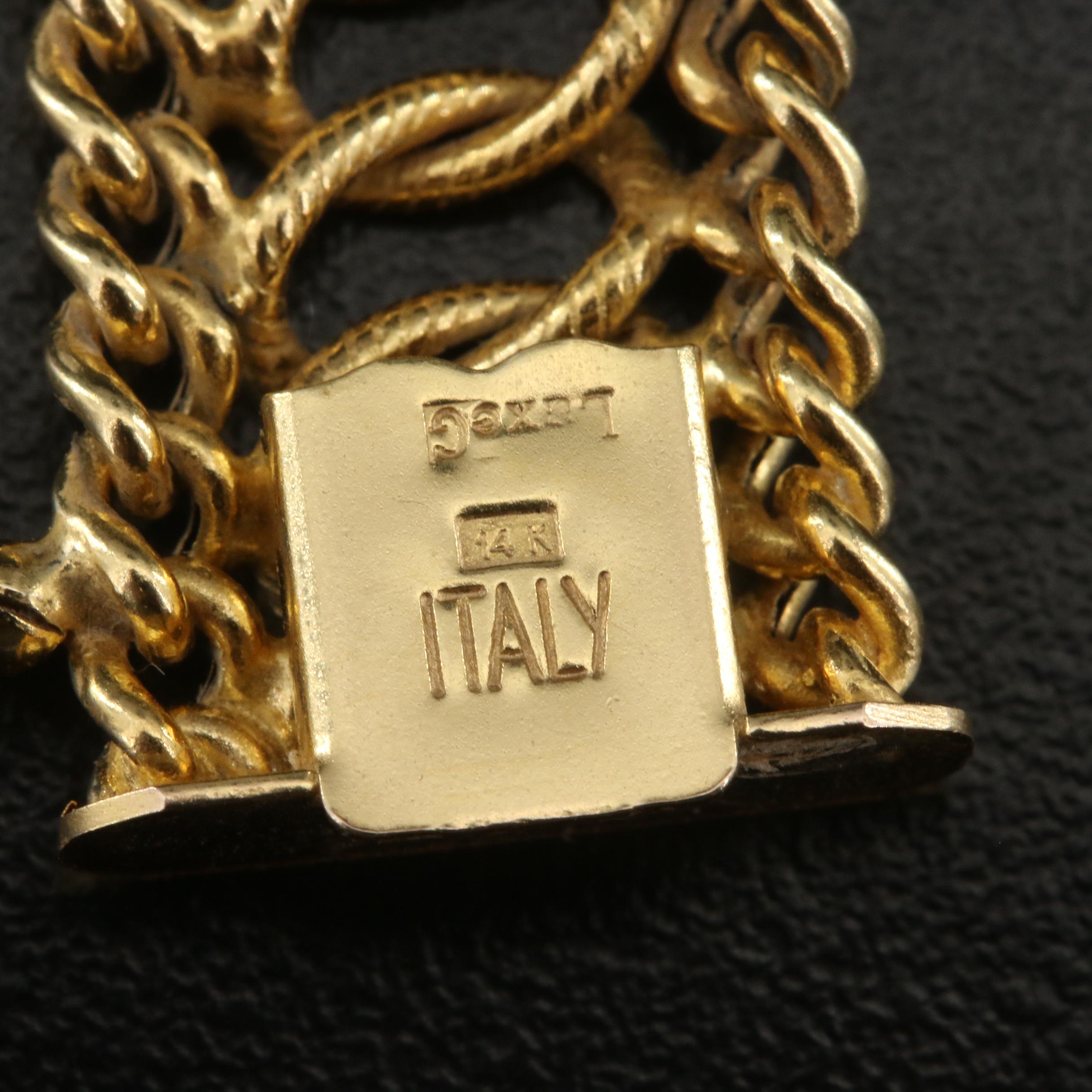 Italian 14K Fancy Link Bracelet