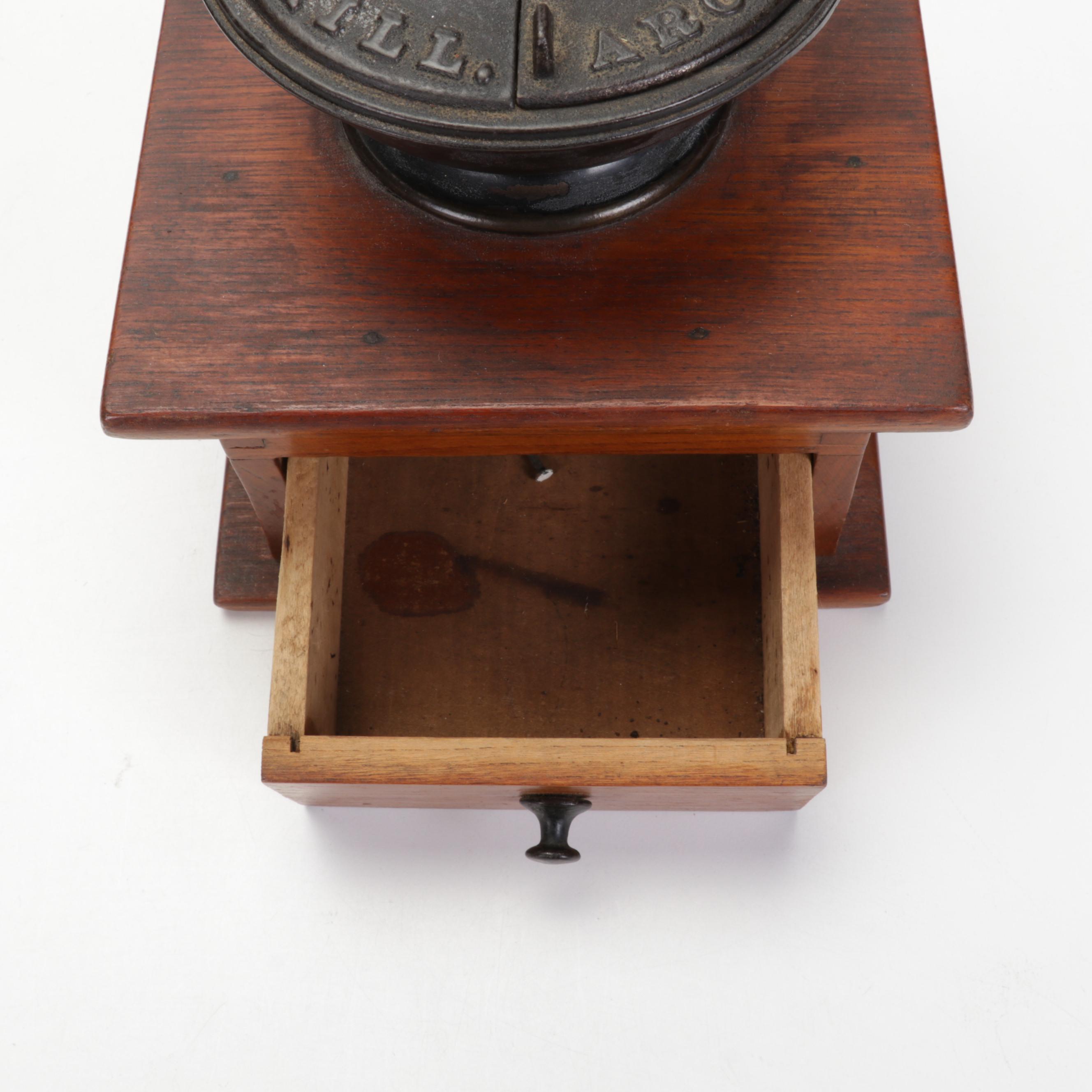 Arcade Mfg. Co. Hand Cranked Coffee Grinder, Wooden Spice Jars, and More