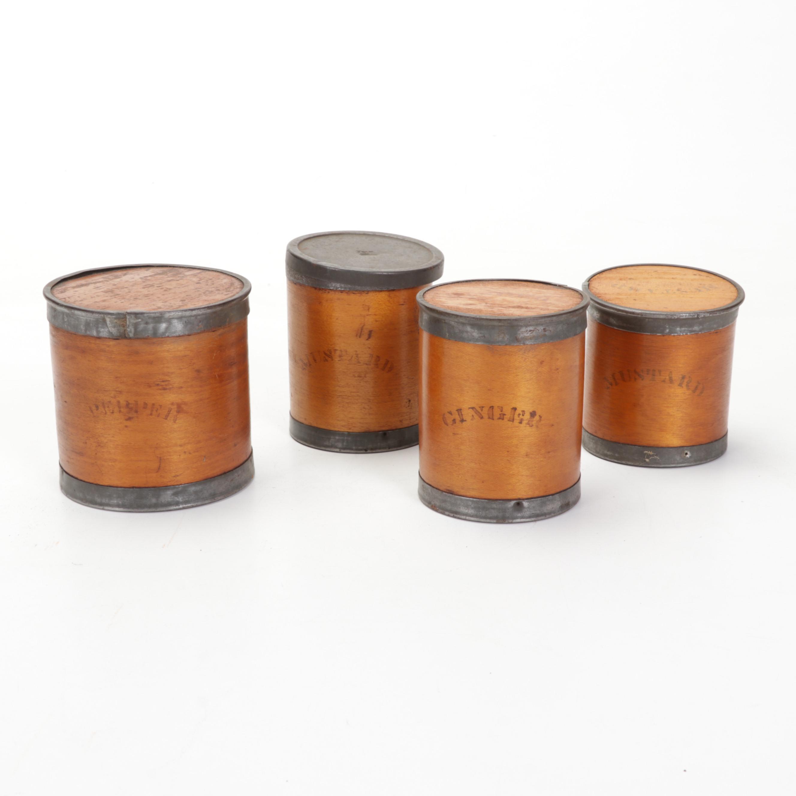 Arcade Mfg. Co. Hand Cranked Coffee Grinder, Wooden Spice Jars, and More