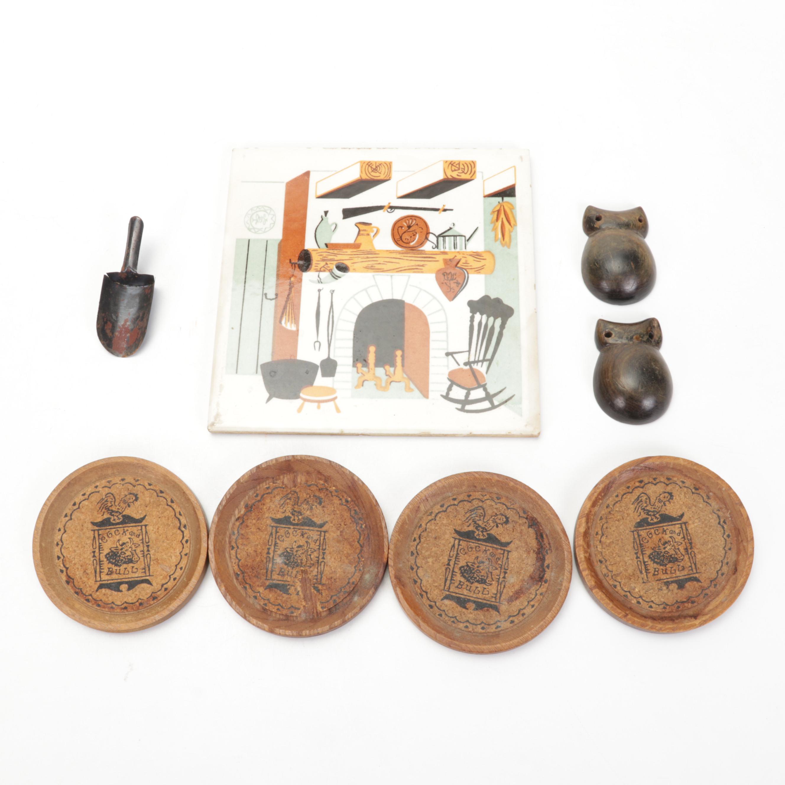 Arcade Mfg. Co. Hand Cranked Coffee Grinder, Wooden Spice Jars, and More