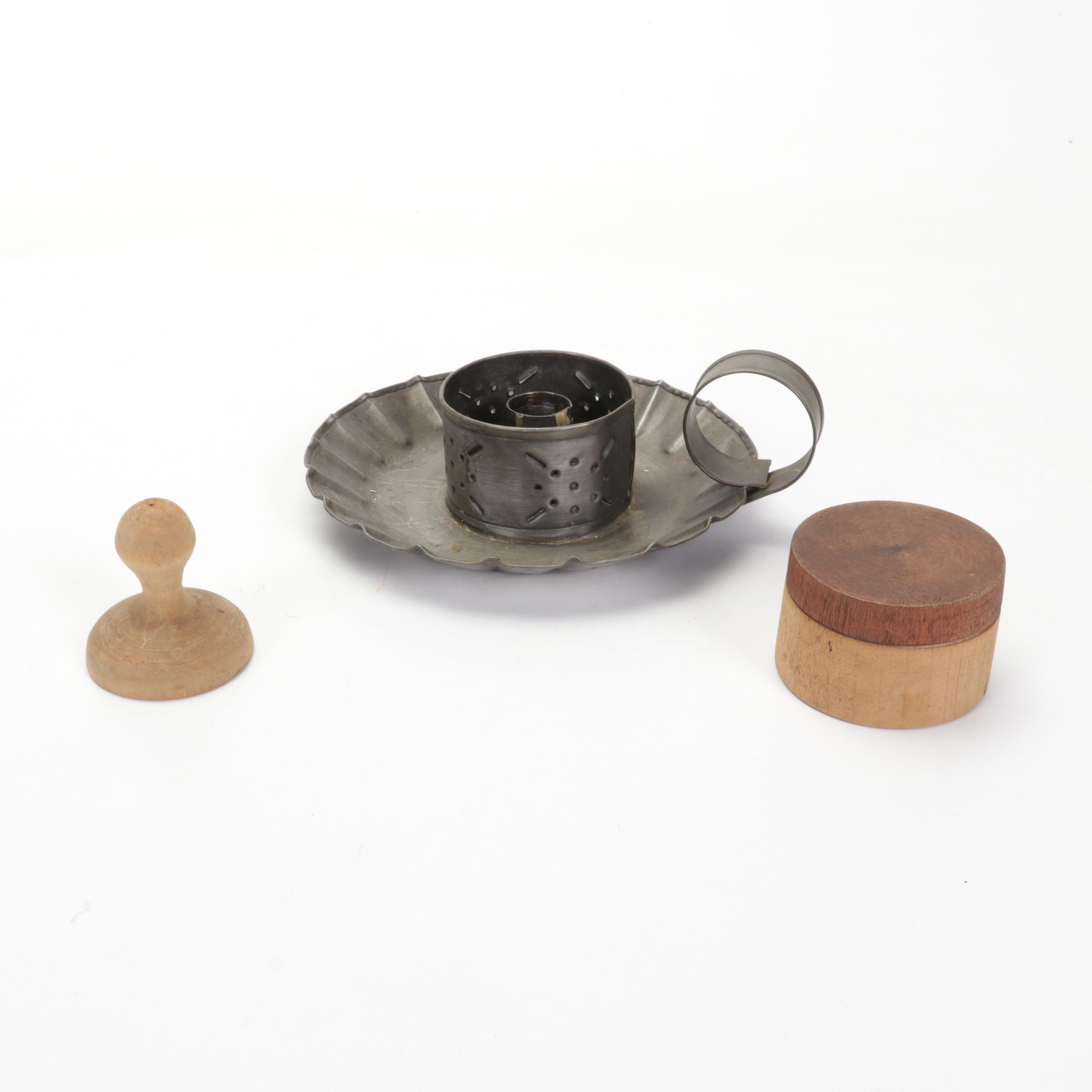 Arcade Mfg. Co. Hand Cranked Coffee Grinder, Wooden Spice Jars, and More