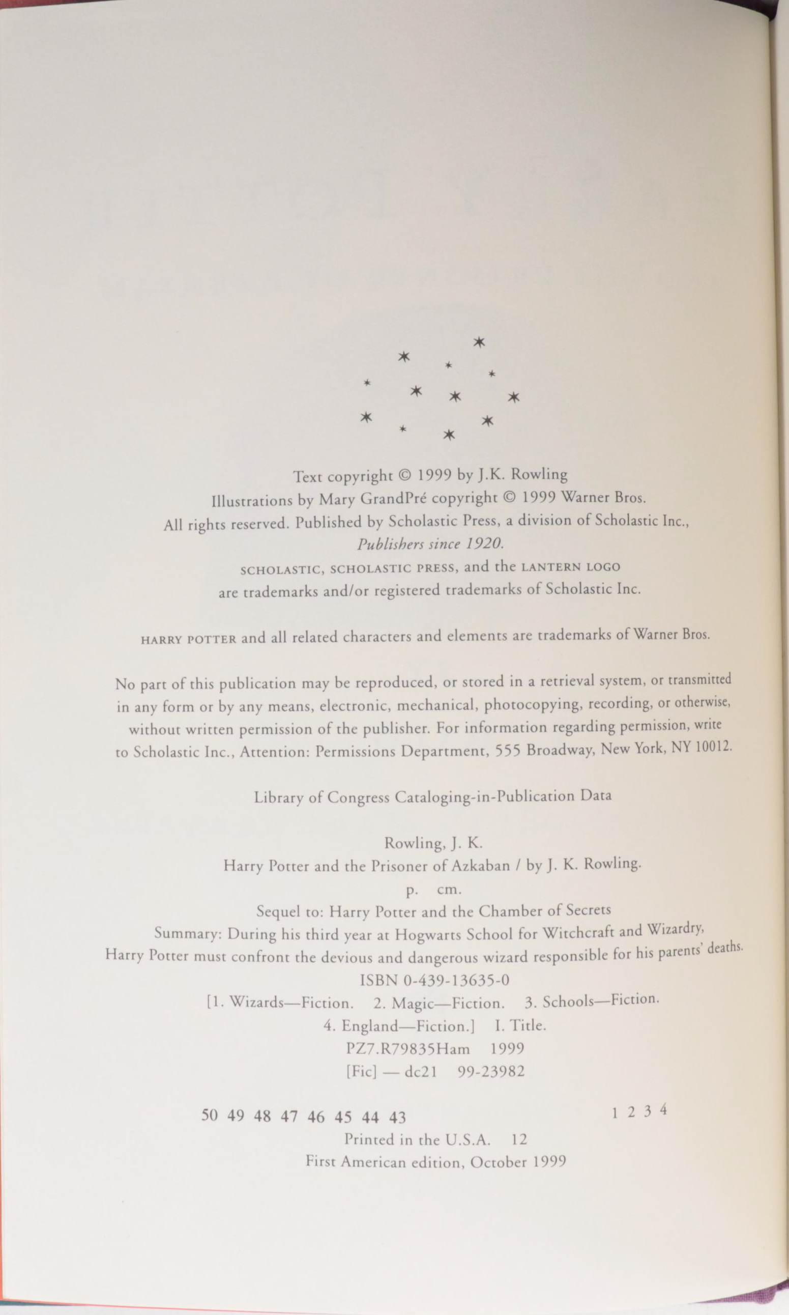 First American Edition "Harry Potter" Complete Series by J. K. Rowling