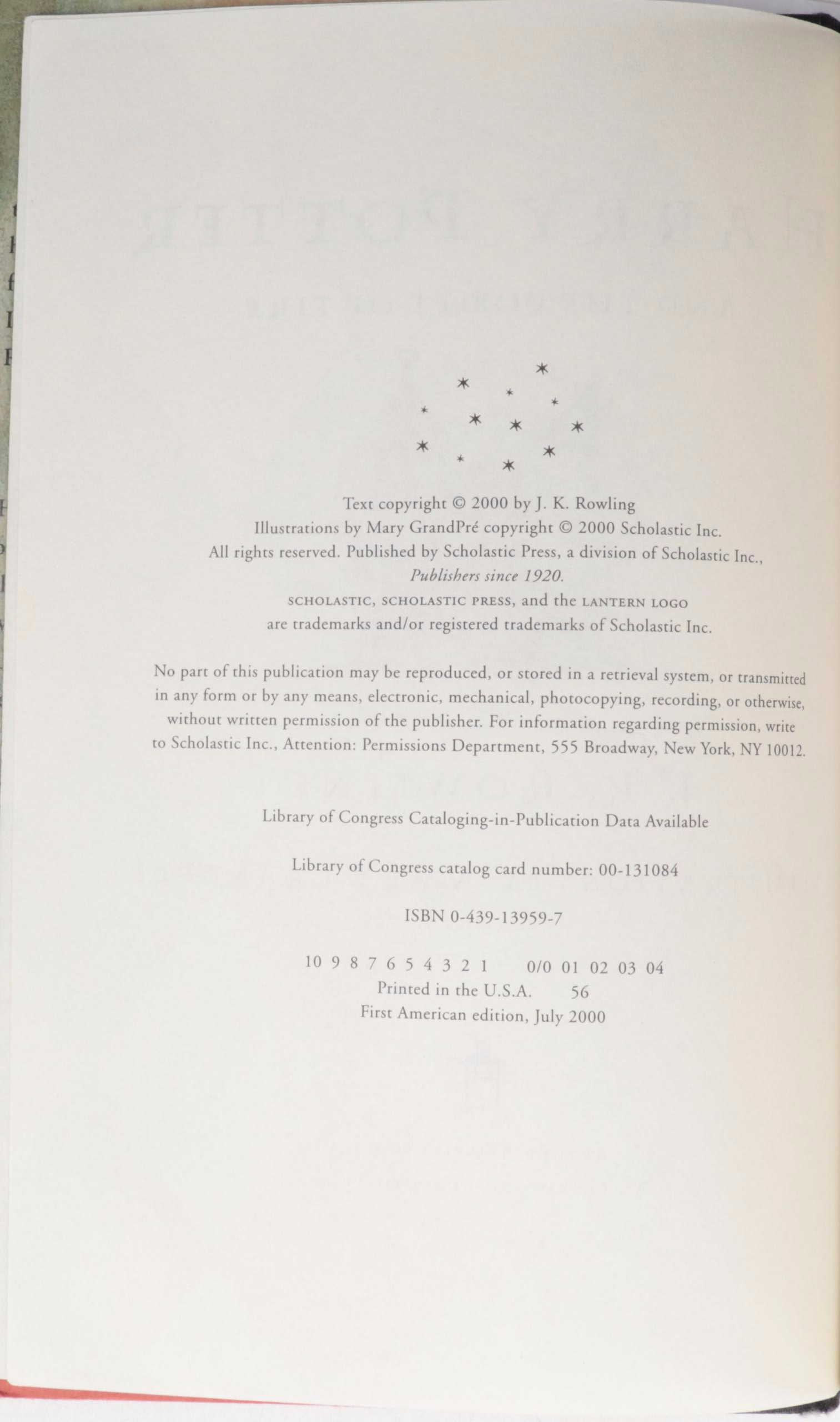 First American Edition "Harry Potter" Complete Series by J. K. Rowling