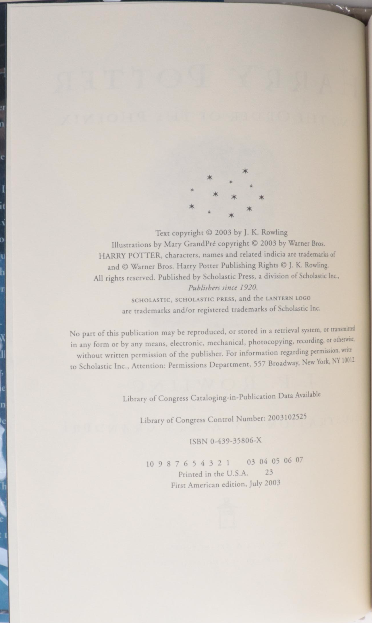 First American Edition "Harry Potter" Complete Series by J. K. Rowling