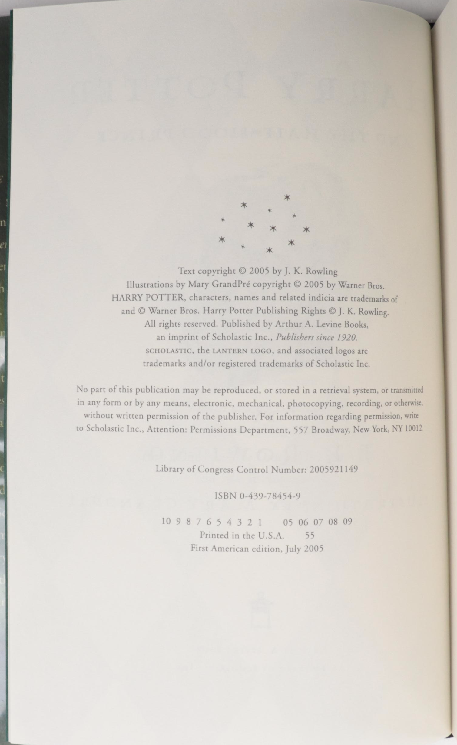 First American Edition "Harry Potter" Complete Series by J. K. Rowling